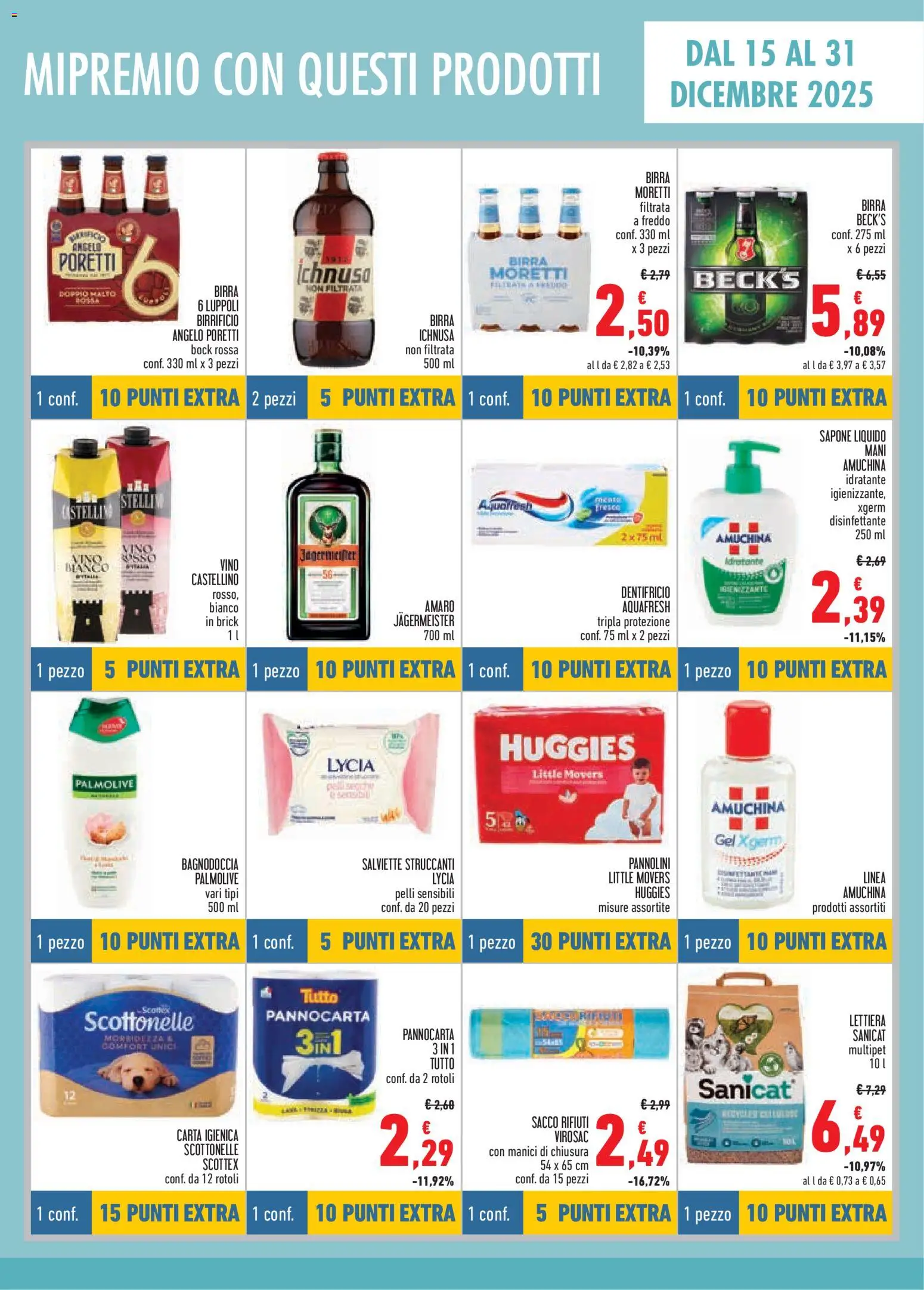 Volantino Conad del 04.12.2025 | Pagina: 11 | Prodotti: Pannolini, Salviette struccanti, Sapone, Birra
