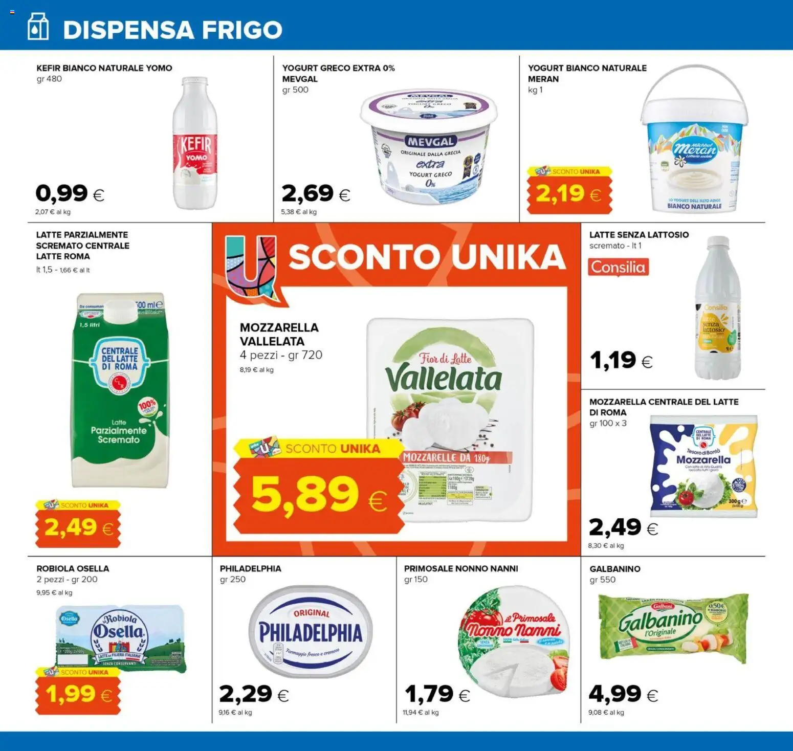 Volantino Oasi del 07.04.2026 | Pagina: 10 | Prodotti: Mozzarella senza lattosio, Yogurt, Mozzarella, Robiola