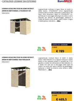 Anteprima del volantino Eurobrico Legnaie da esterno catalogo valido a partire dal 23.07.2025 | Pagina: 9 | Prodotti: Sdraio, Barbecue
