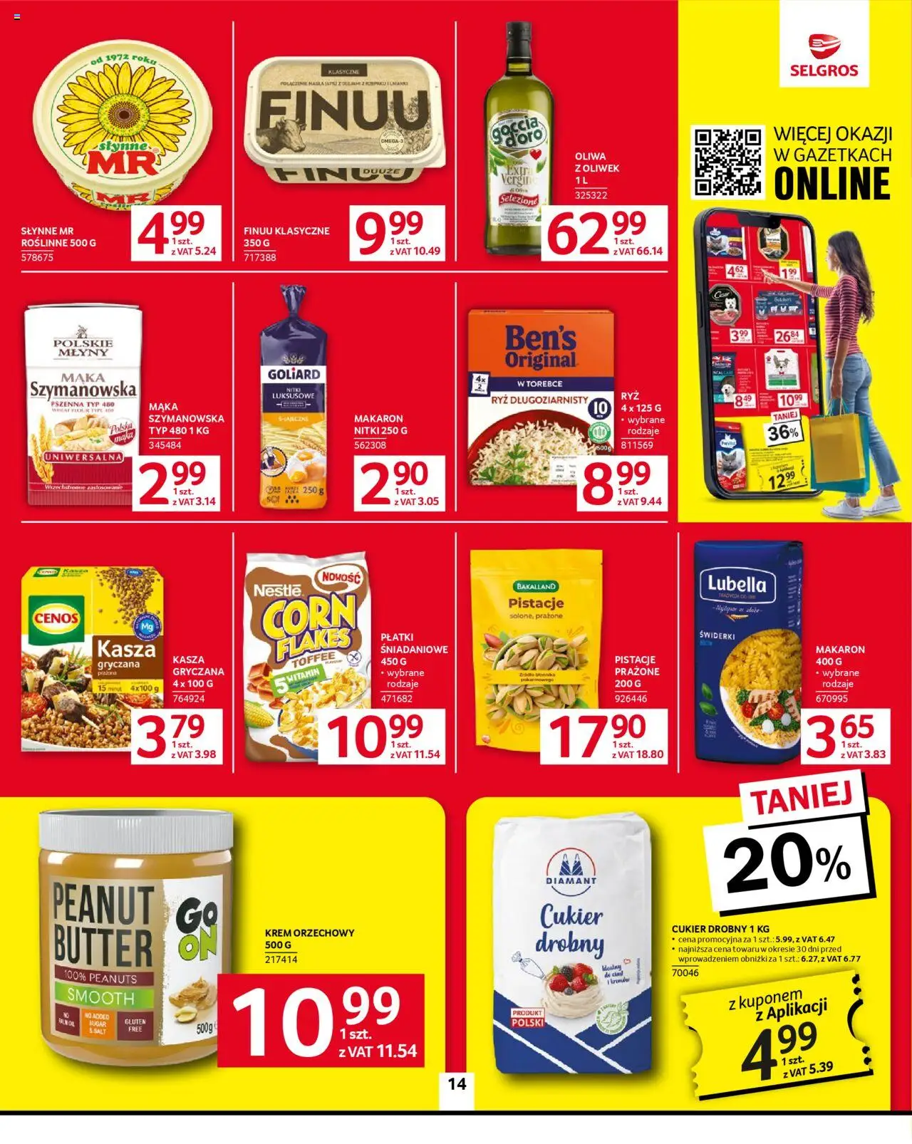 Selgros cash&carry Gazetka od 05.06.2025 | Strona: 14 | Produkty: Ryż długoziarnisty, Makaron, Krem, Cukier