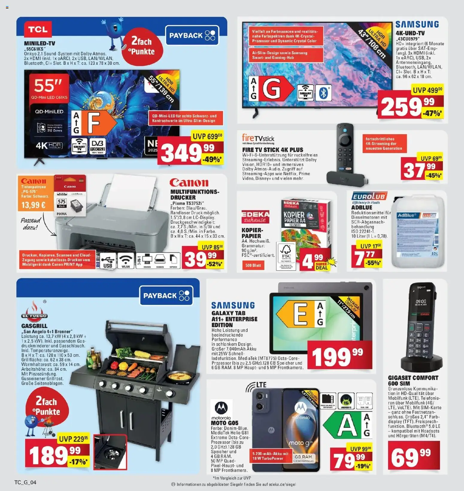 Edeka prospekt Göppingen	 – gültig ab 23.03.2026 | Seite: 36 | Produkte: Samsung, Tablet, Drucker, TV