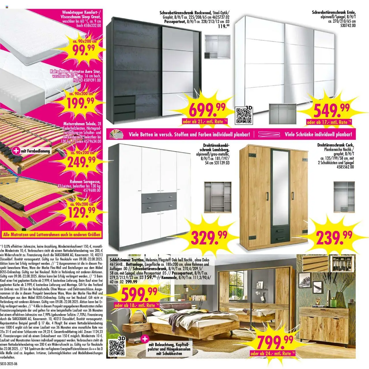 SB Möbel Boss Prospekt 	 - gültig ab dem 09.08.2025 | Seite: 6 | Produkte: Schwebetürenschrank, Drehtürenschrank, Schrank, Küche