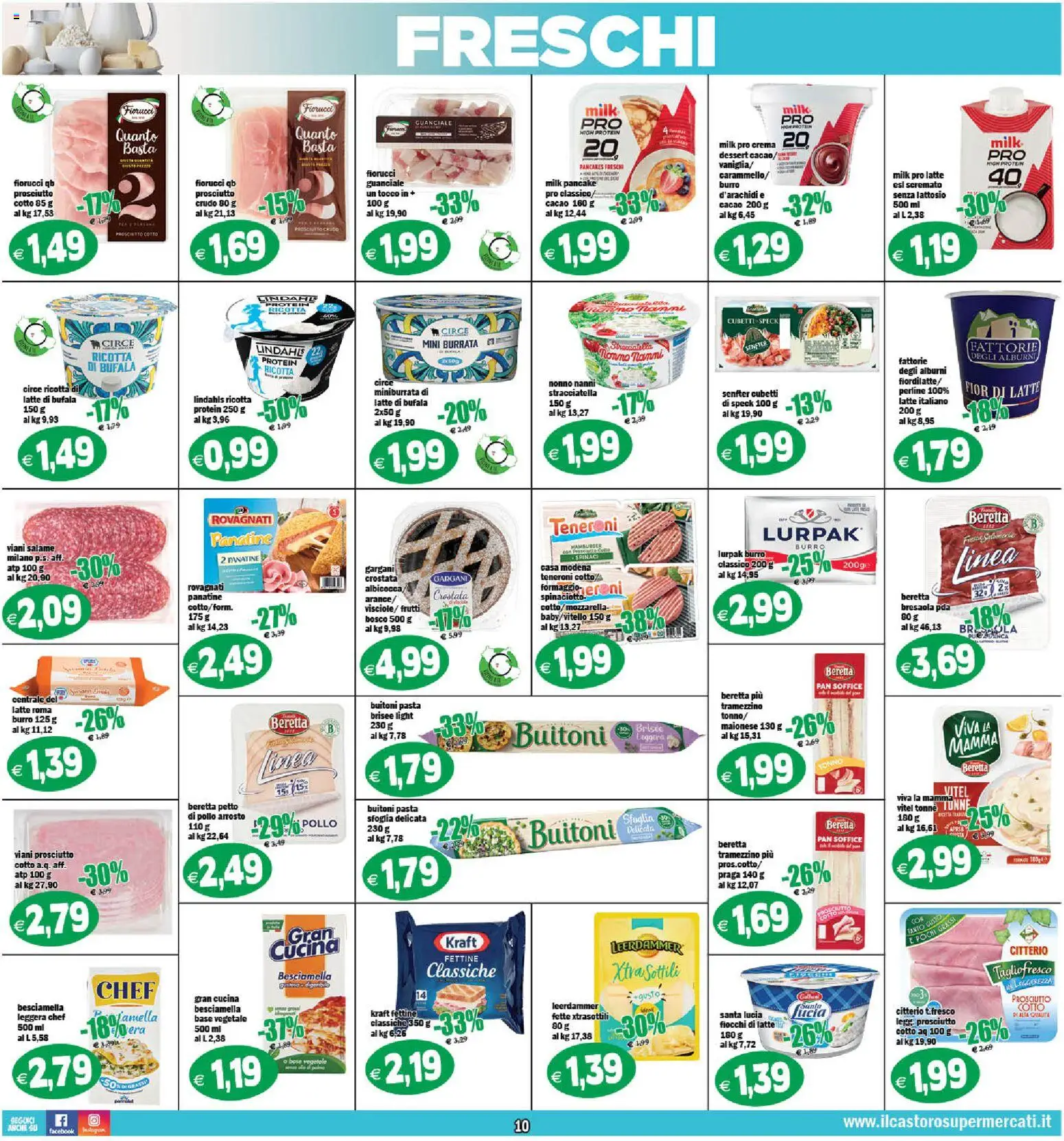 Volantino Il Castoro del 25.02.2026 | Pagina: 10 | Prodotti: Arrosto, Salame, Pollo, Latte