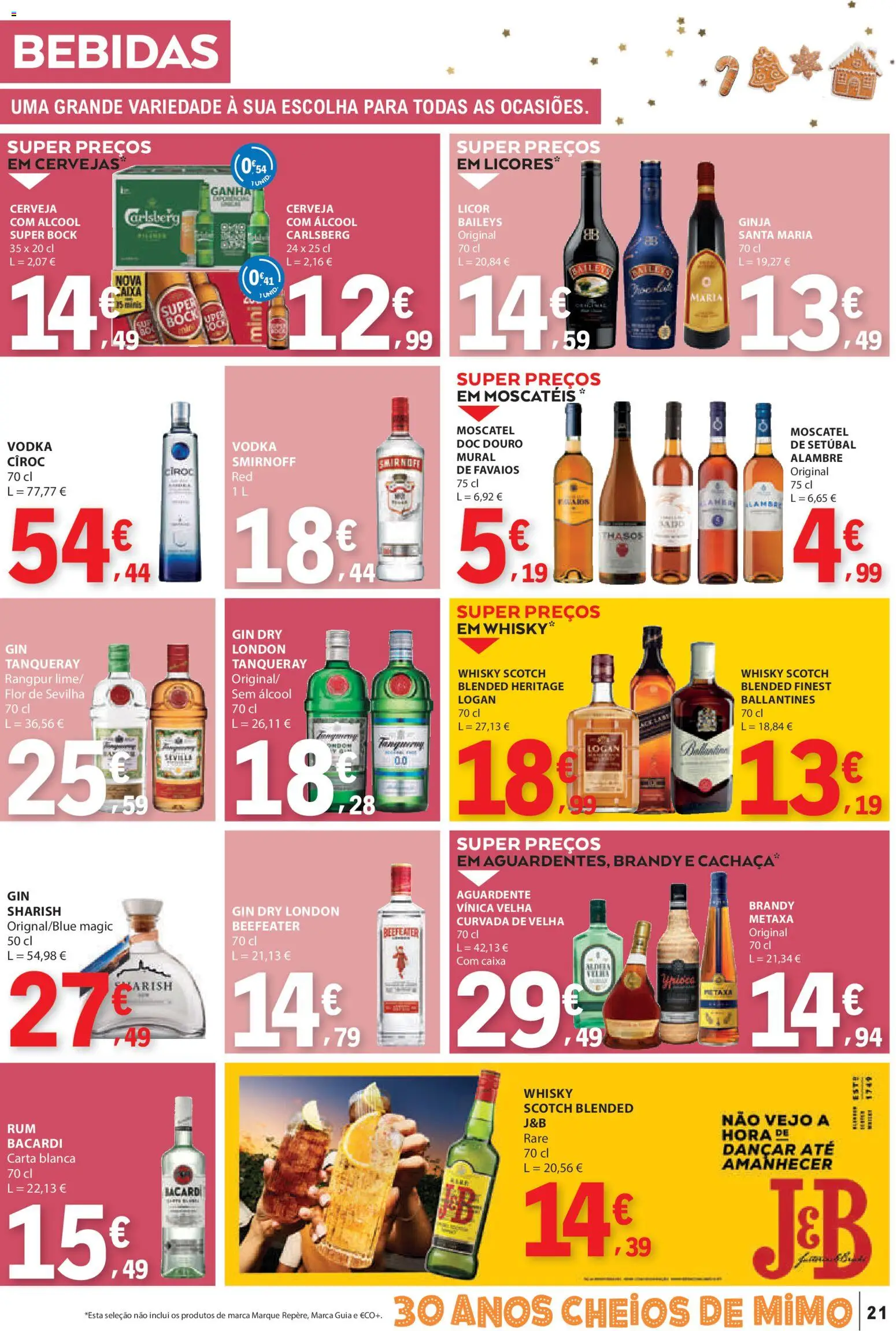E.Leclerc folheto │ válido de 04.12.2025 | Página: 21 | Produtos: Whisky, Cachaça, Licor, Cerveja