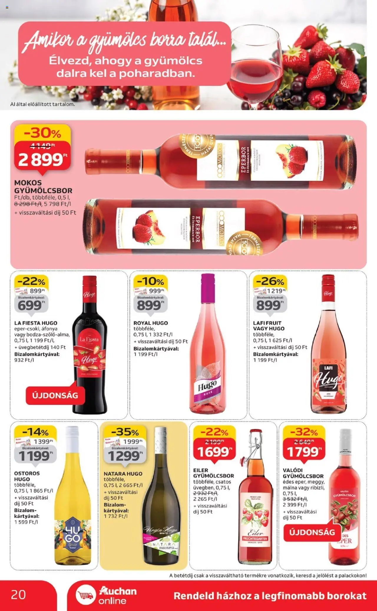 Auchan akciós ujság - amely érvényes a következő dátumtól: 02.10.2025 | Oldal: 20 | Termékek: Őszibarack, Áfonya, Málna, Gyümölcs