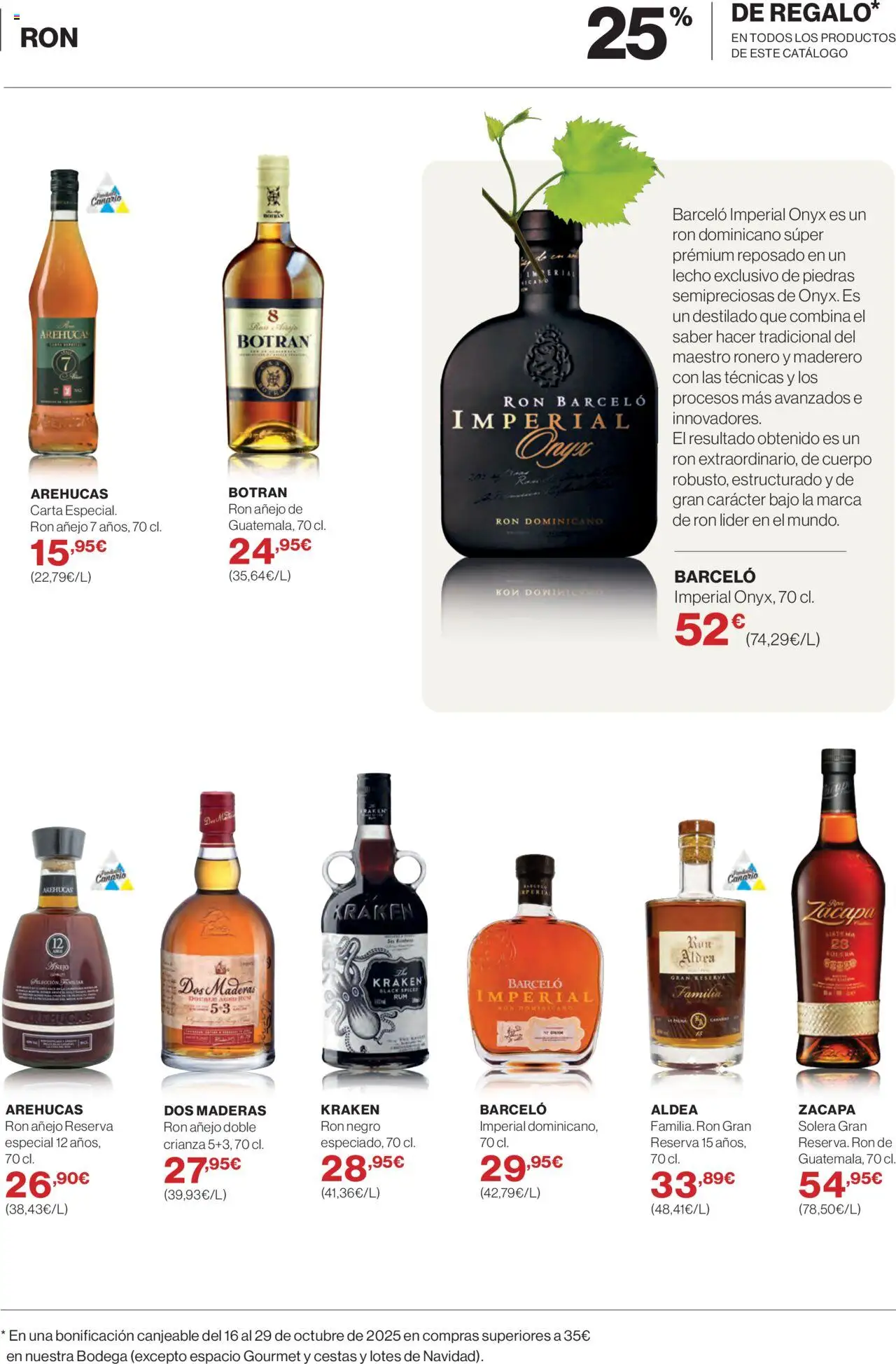 Supercor Canarias │ válido desde el 02.10.2025 | Página: 33 | Productos: Κρεμμύδι, Ron