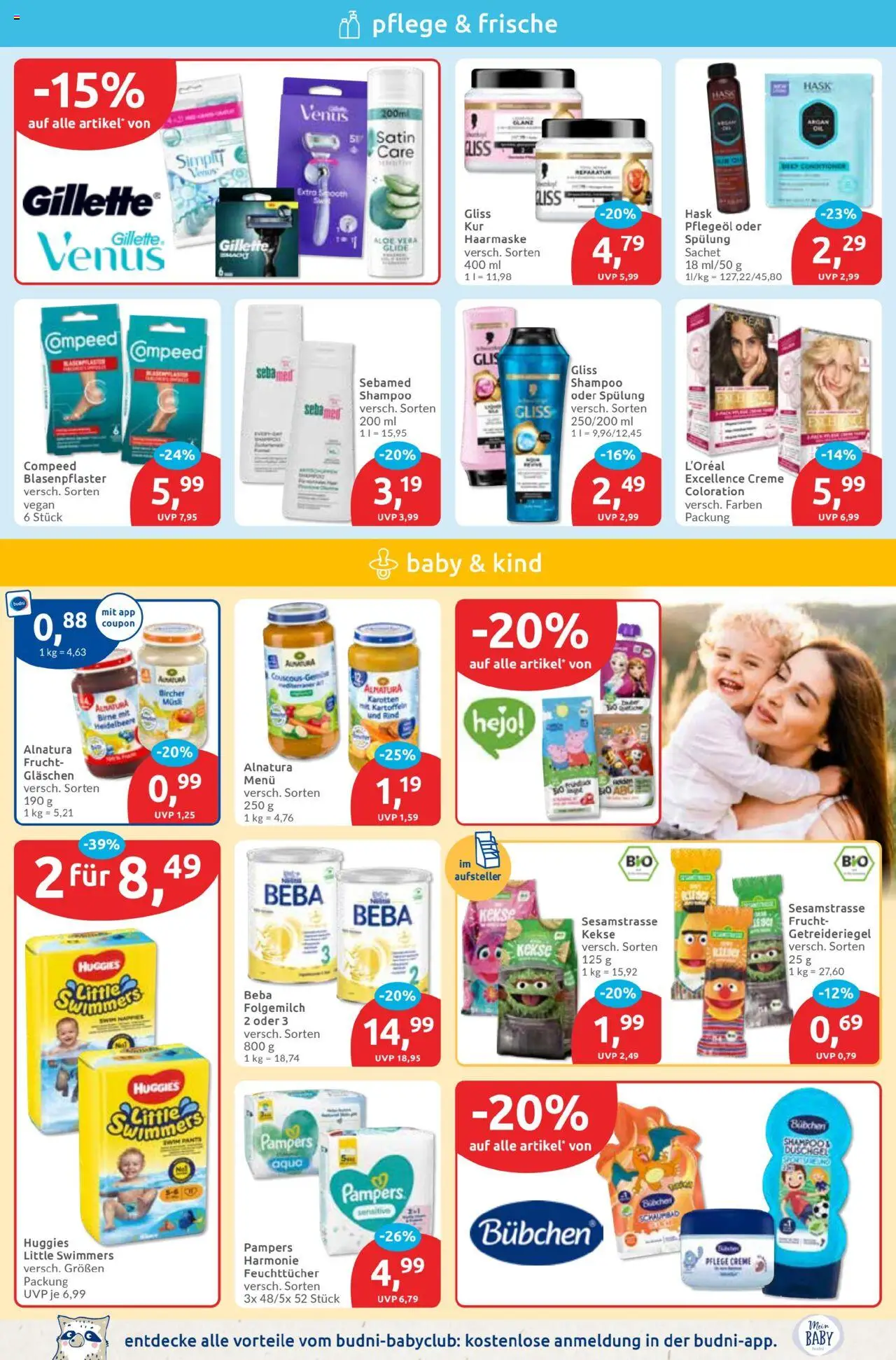 Budni Prospekt 	 - gültig ab dem 25.08.2025 | Seite: 3 | Produkte: Pampers, Spülung, Creme, Duschgel