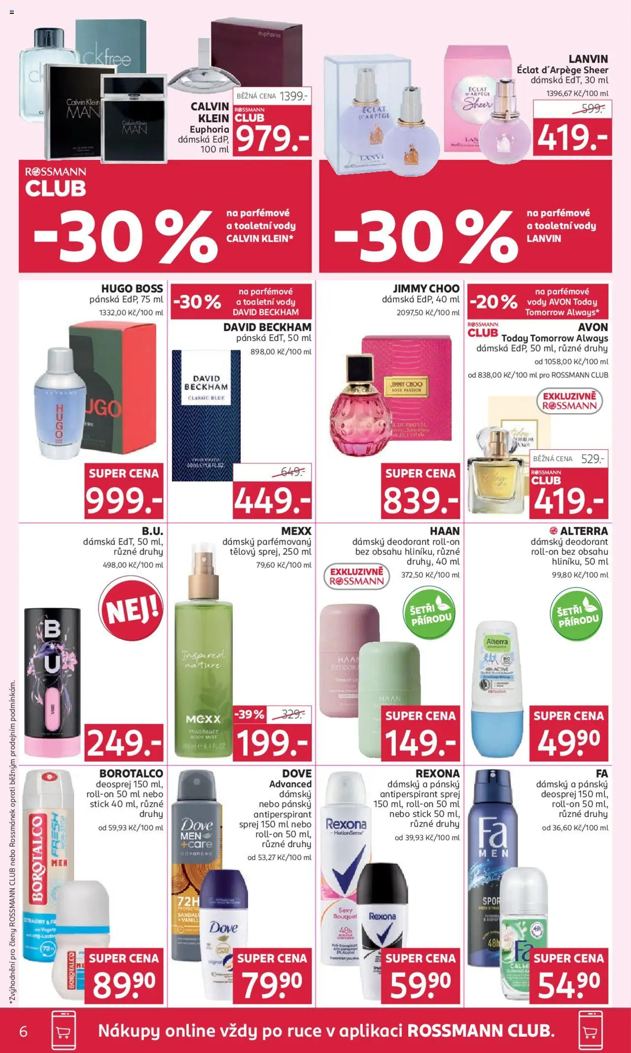 Rossmann leták od 13.08.2025 | Strana: 6 | Produkty: Deodorant, Sandály, Dove, Body