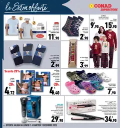 Anteprima del volantino Conad Superstore Lazio catalogo valido a partire dal 01.12.2025 | Pagina: 28 | Prodotti: Rasoio, Intimo, Sabot, Batteria