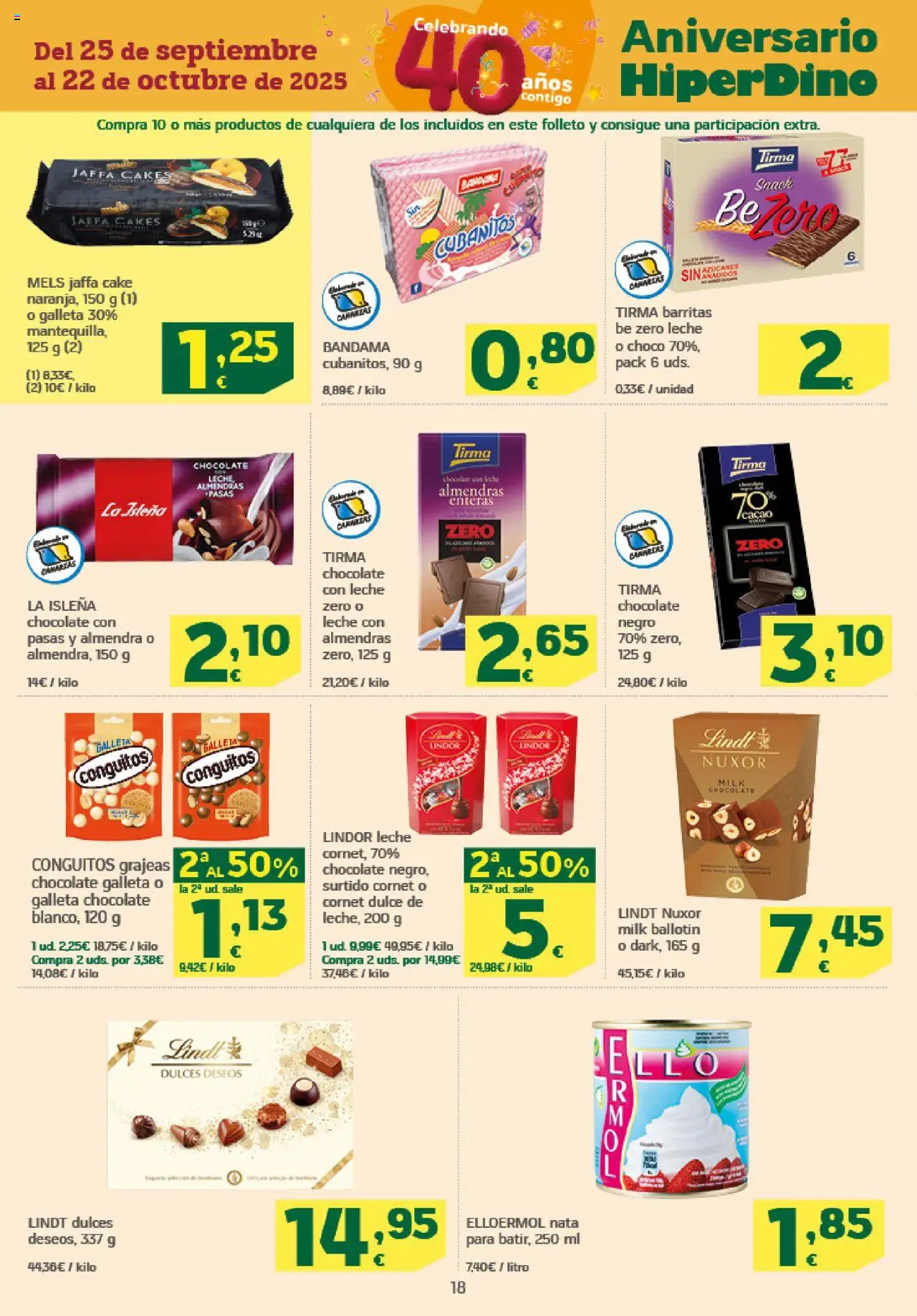 HiperDino folleto │ válido desde el 09.10.2025 | Página: 18 | Productos: Leche, Chocolate, Κεραία, Chocolate con leche