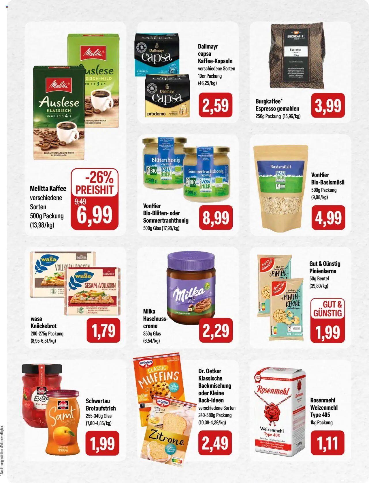 Feneberg Angebote - gültig ab dem 24.07.2025 | Seite: 11 | Produkte: Melitta kaffee, Kaffee, Weizenmehl, Zitrone