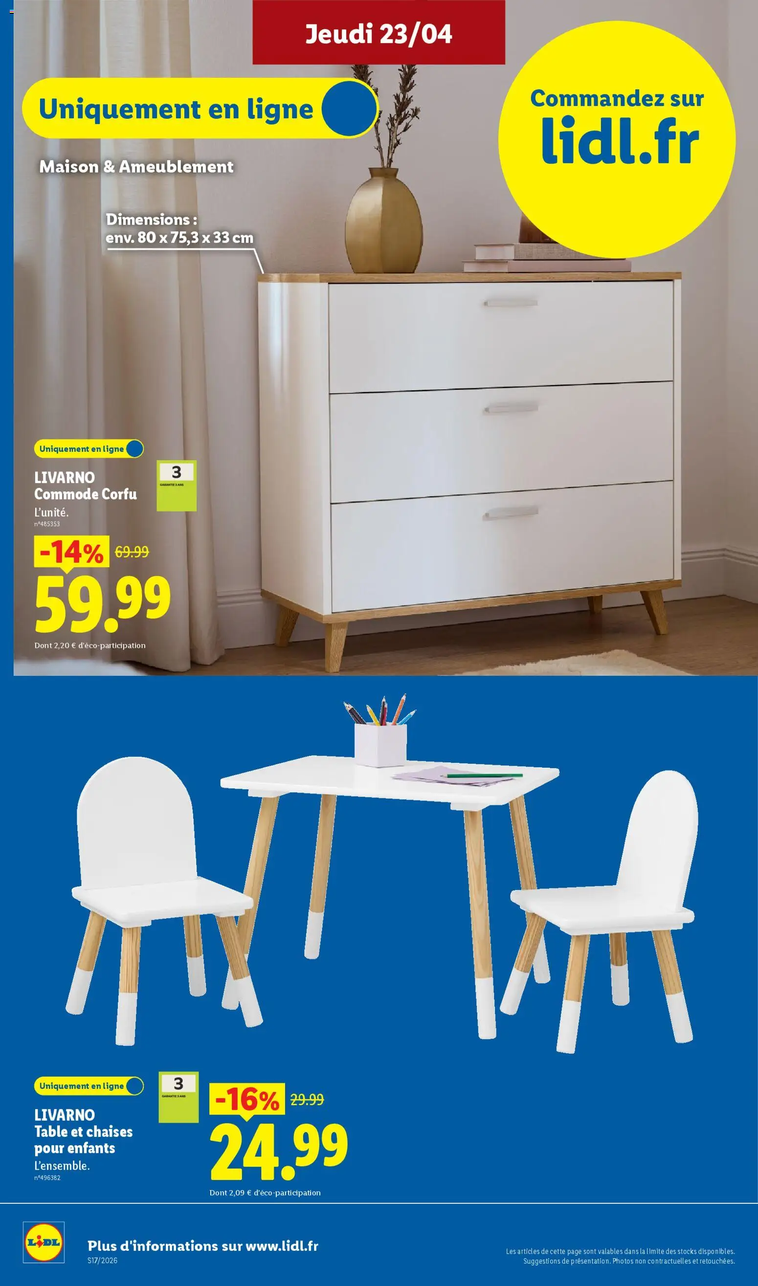 {H1} | Page: 14 | Produits: Commode, Table