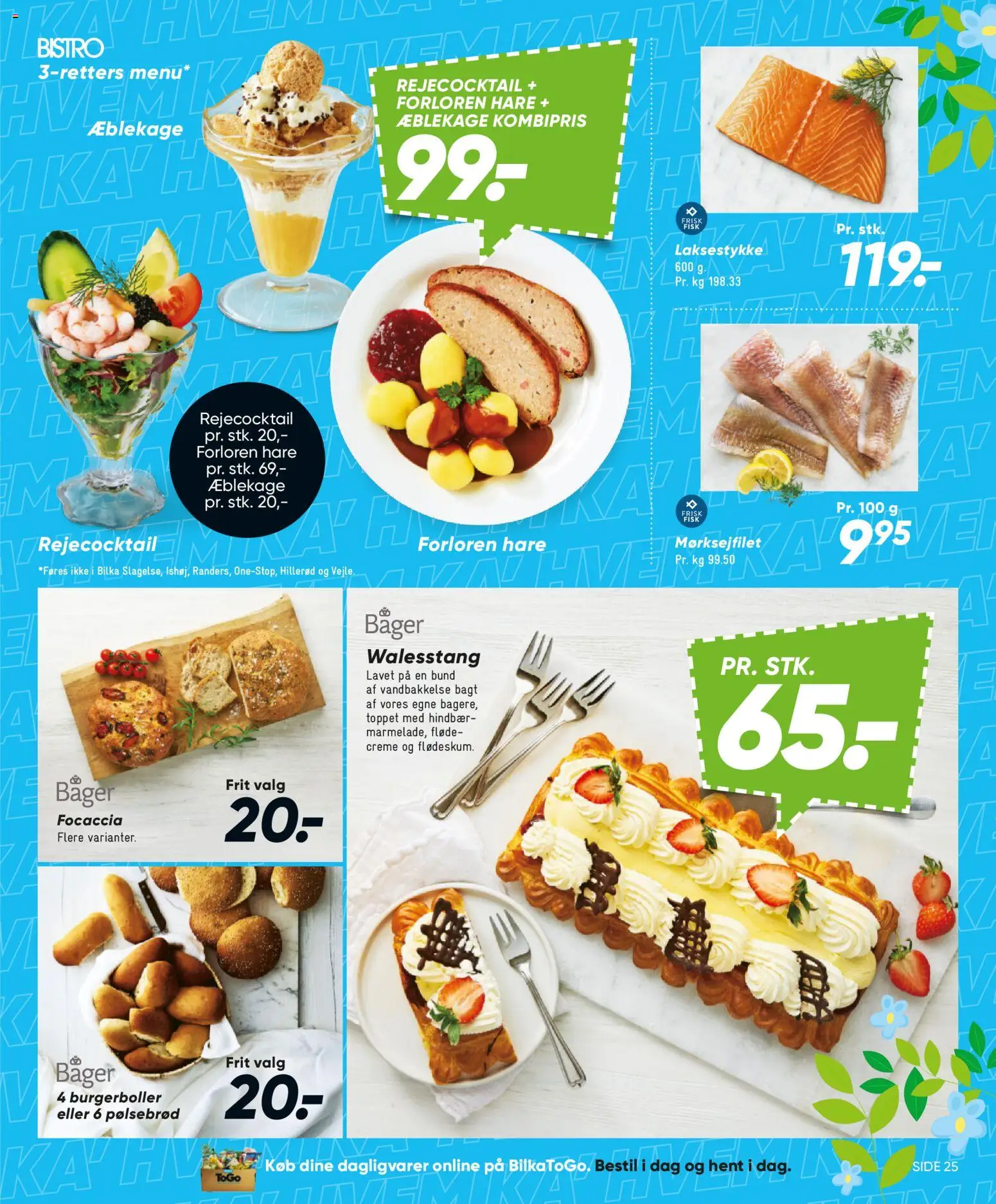 Bilka tilbudsavis – gyldig fra 01.05.2026 | Side: 34 | Produkter: Fisk, Fløde, Hindbær, Focaccia