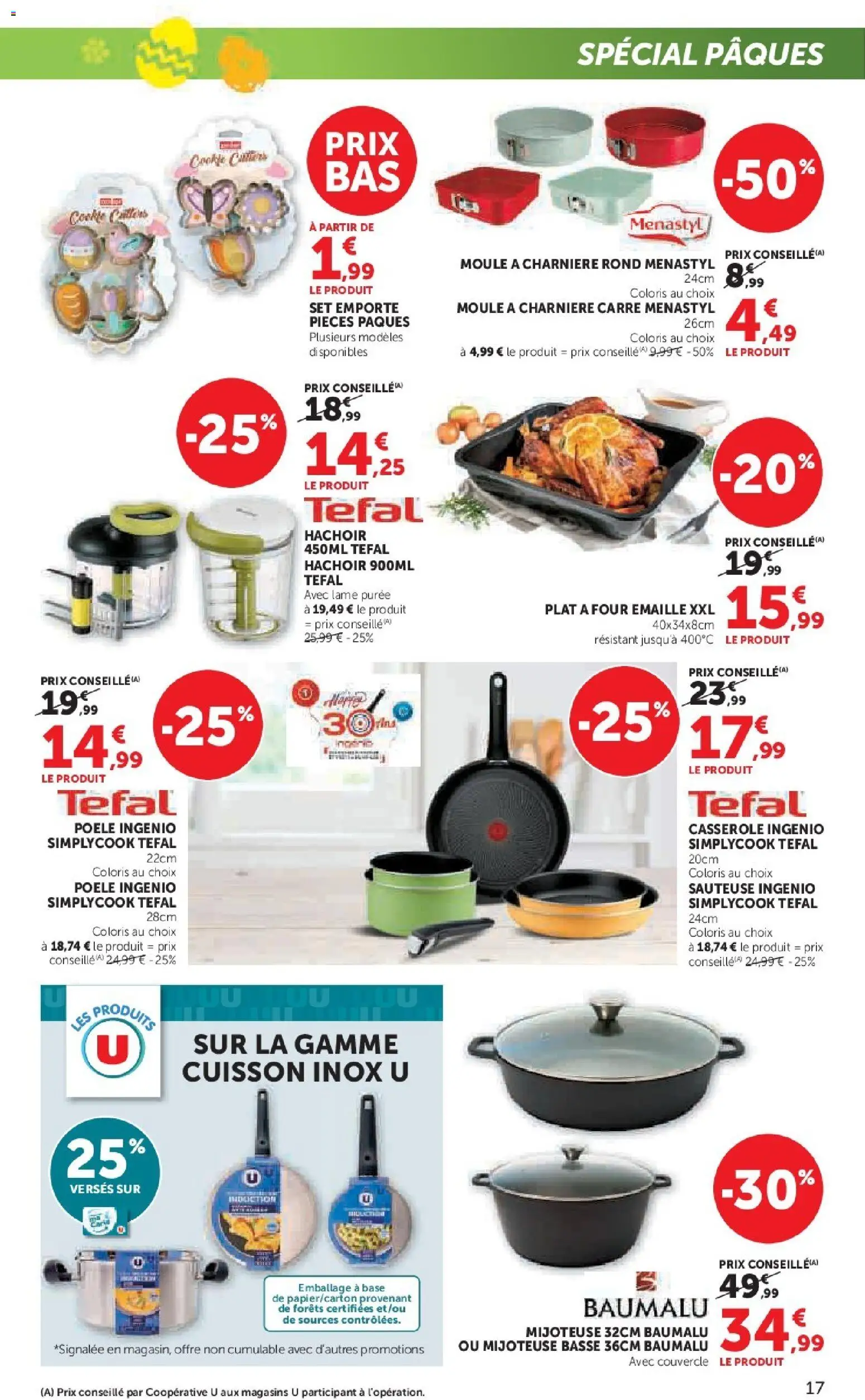 {H1} | Page: 17 | Produits: Poêle, Charnière, Tefal, Mijoteuse