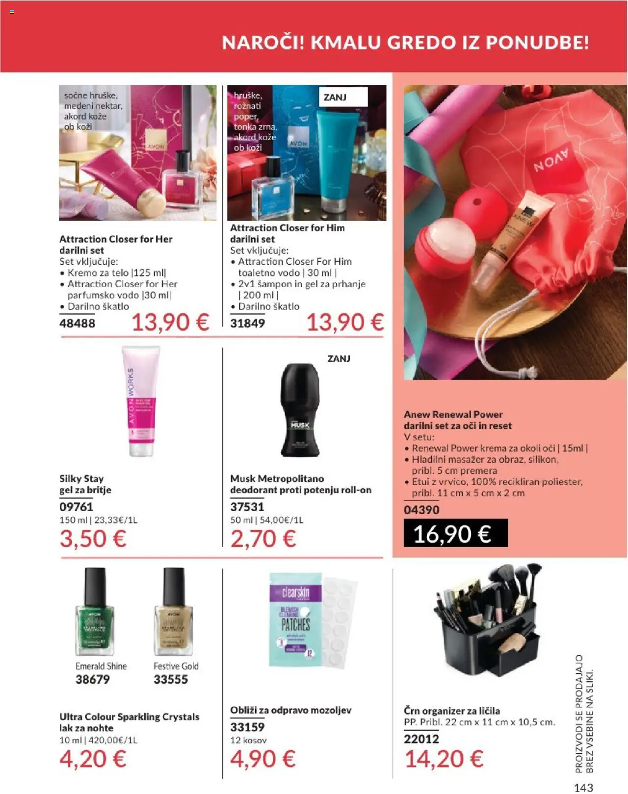 Avon katalog │ velja od 31.07.2025 | Stran: 143 | Izdelki: Gel za britje, Sampon, Deodorant, Lak