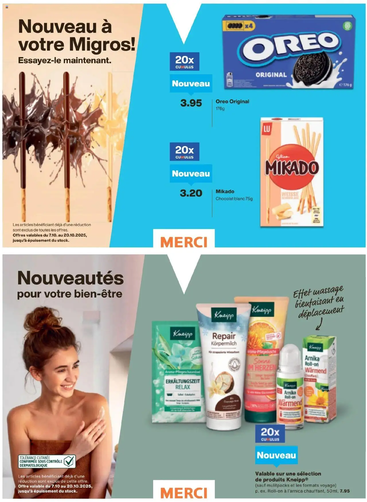 Migros Magazin FR – gültig ab 06.10.2025 | Seite: 44 | Produkte: Körpermilch, Body Lotion, Shower Gel