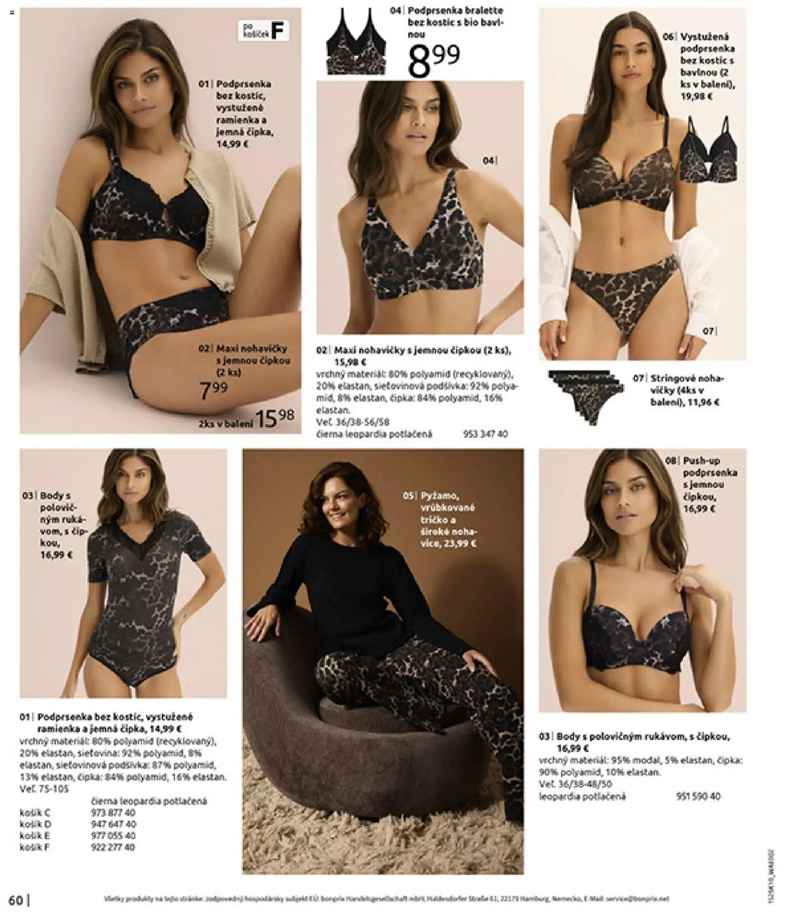 Nové Bonprix akcie – leták je platný od 01.11.2025 | Strana: 62 | Produkty: Tričko, Nohavičky, Podprsenka