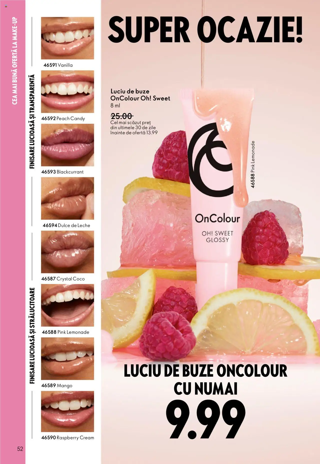 Noul catalog Oriflame – valabil de la 01.10.2025 | Pagină: 52 | Produse: Luciu de buze, Mango