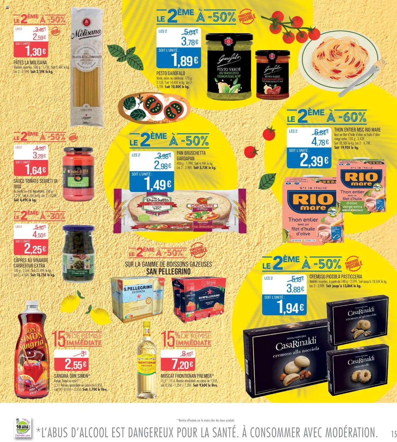  | Page: 15 | Produits: Tomates séchées, Sangria, Vinaigre, Pâtes