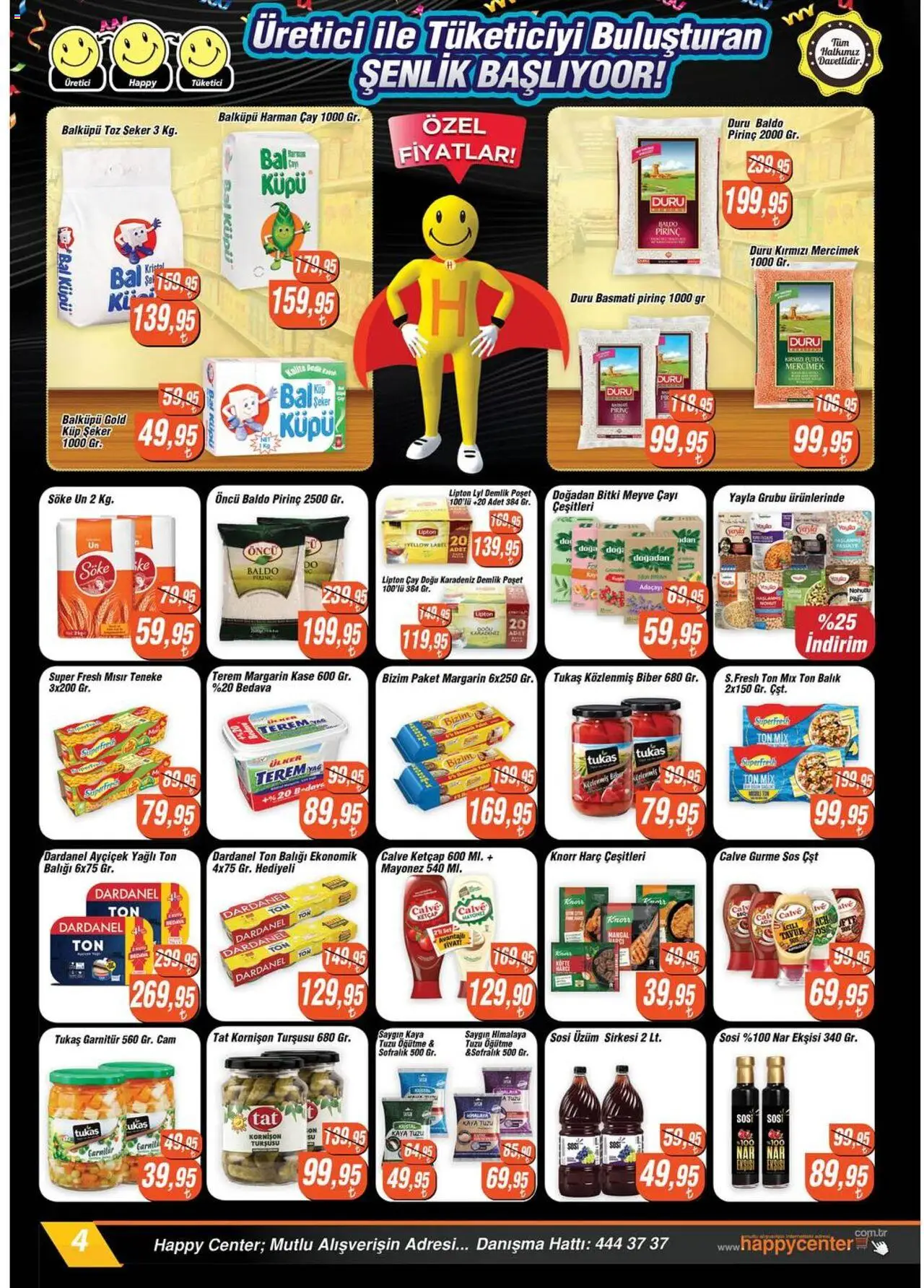 Happy Center Katalog - 08.10.2025 tarihinden itibaren geçerlidir | Sayfa: 4 | Ürünler: Yağ, Ketçap, Küp şeker, Nar