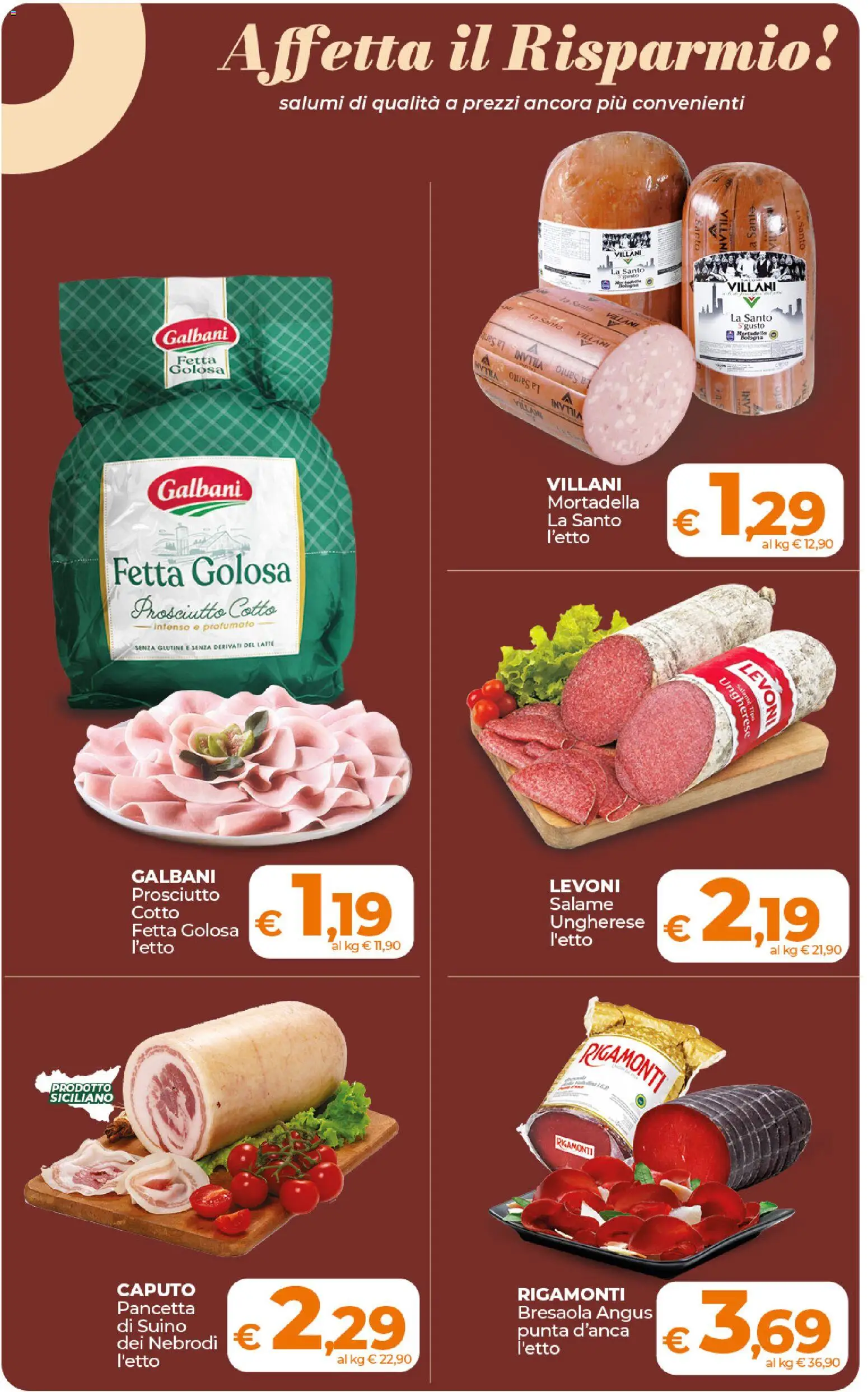 Volantino Ipercoop del 17.01.2026 | Pagina: 15 | Prodotti: Prosciutto Cotto, Suino, Prosciutto, Mortadella