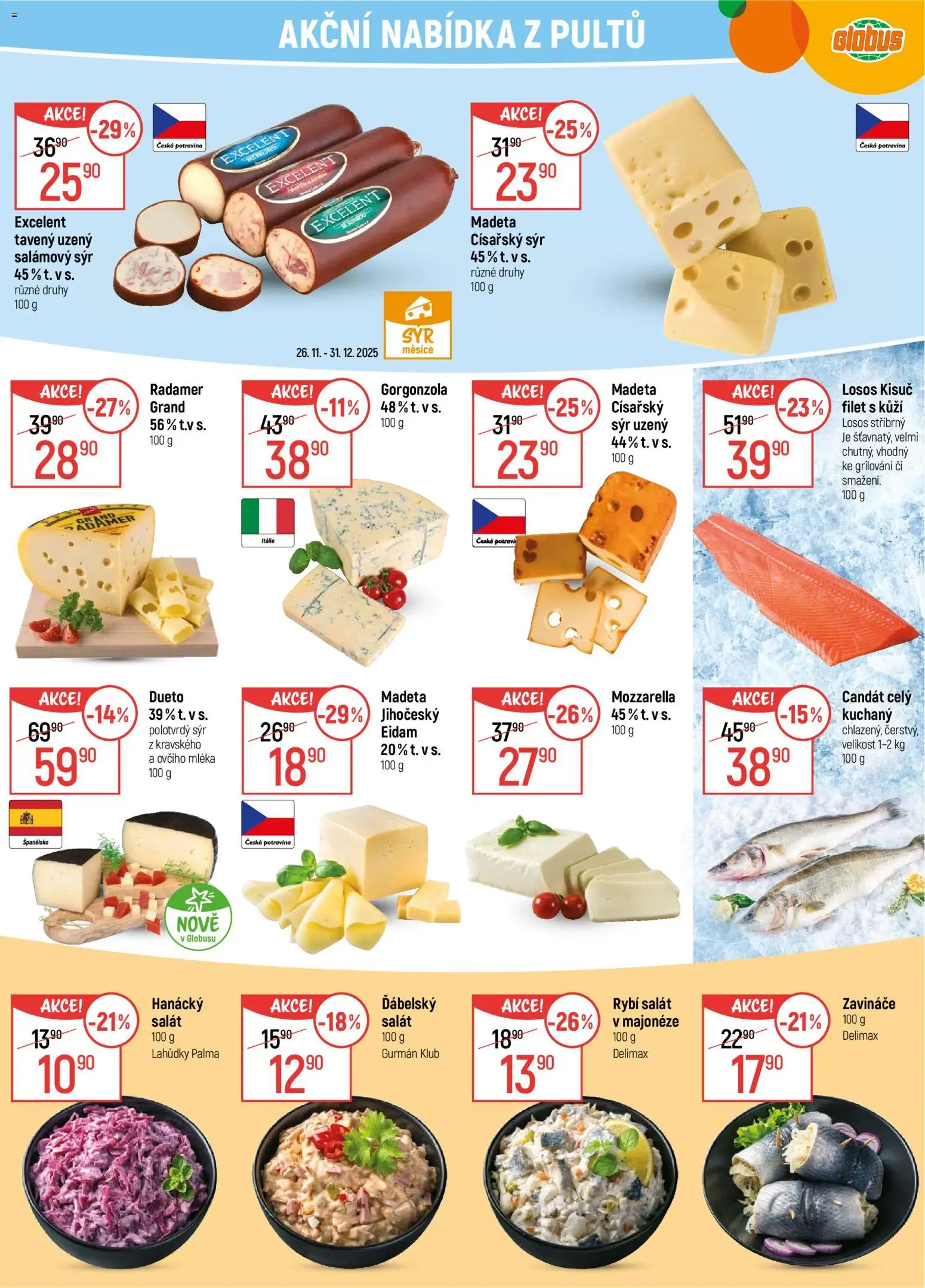 Globus leták - Praha-Štěrboholy  od 03.12.2025 | Strana: 8 | Produkty: Grilování, Globus, Candát, Uzený losos
