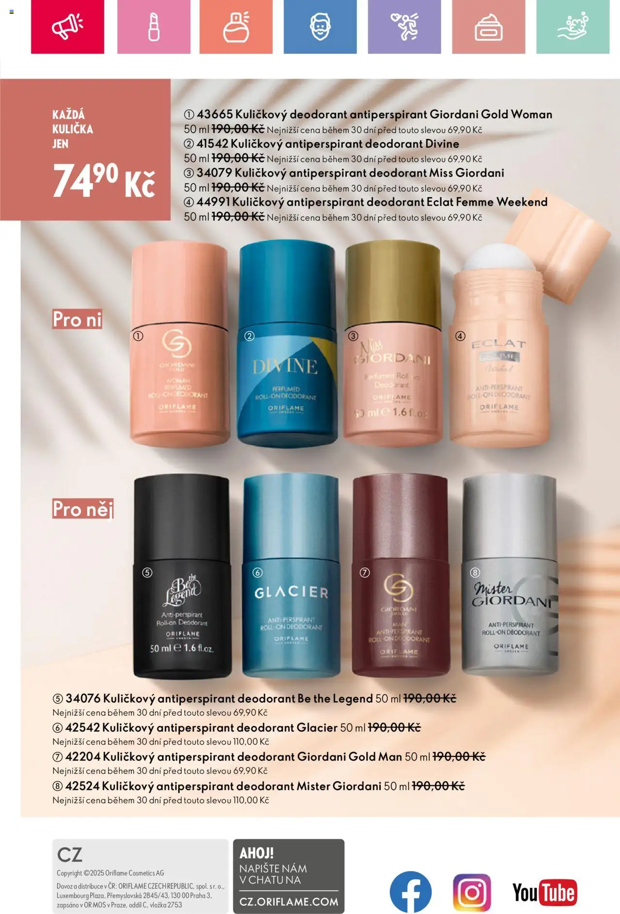 Oriflame katalog č.10/2025 od 06.07.2025 | Strana: 164 | Produkty: Deodorant, Antiperspirant