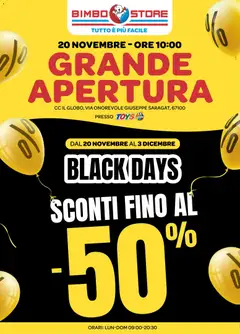 Anteprima del volantino Bimbo store Apertura L'Aquila catalogo valido a partire dal 20.11.2025