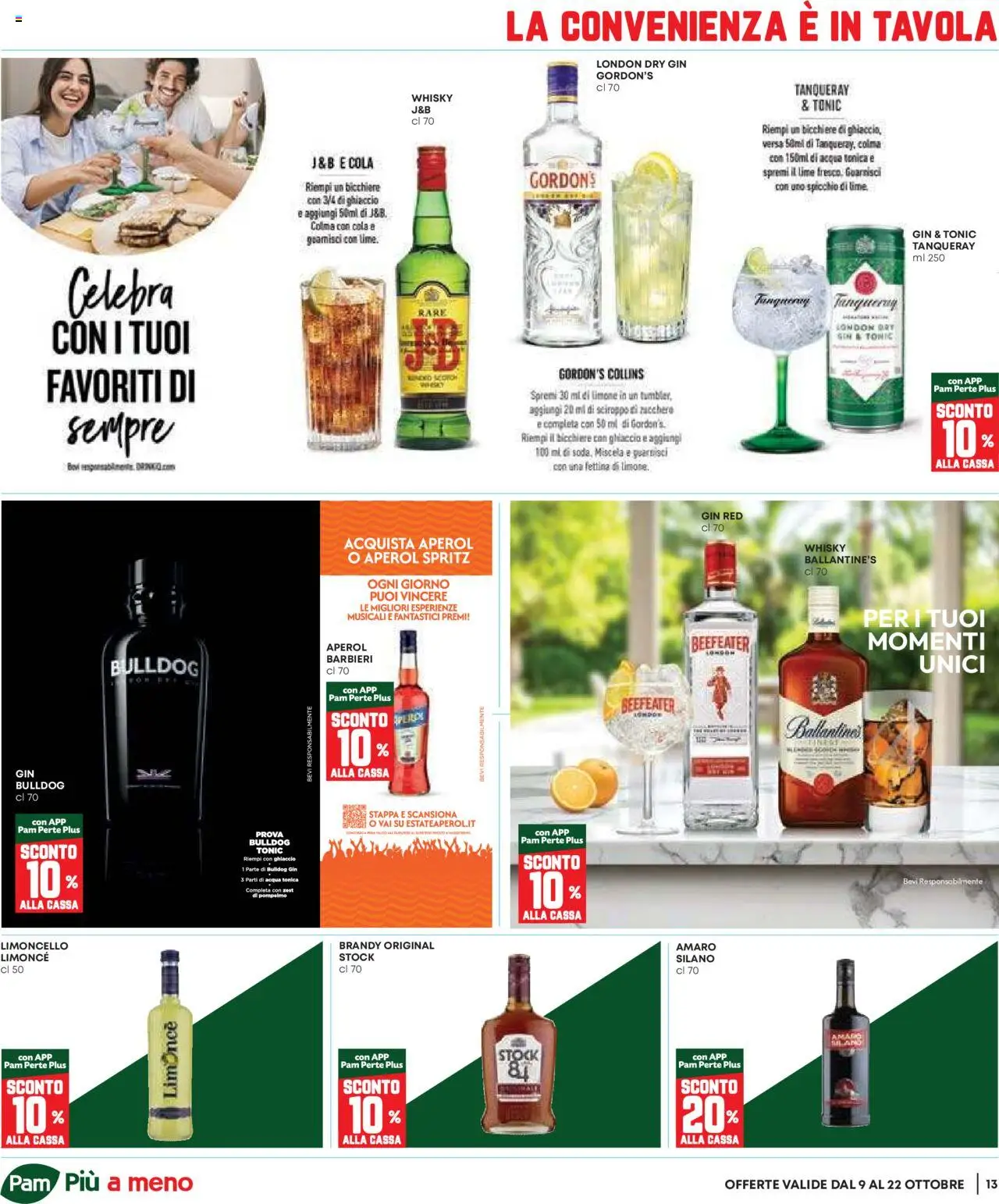 Volantino Panorama del 09.10.2025 | Pagina: 13 | Prodotti: Acqua tonica, Pompelmo, Acqua, Brandy
