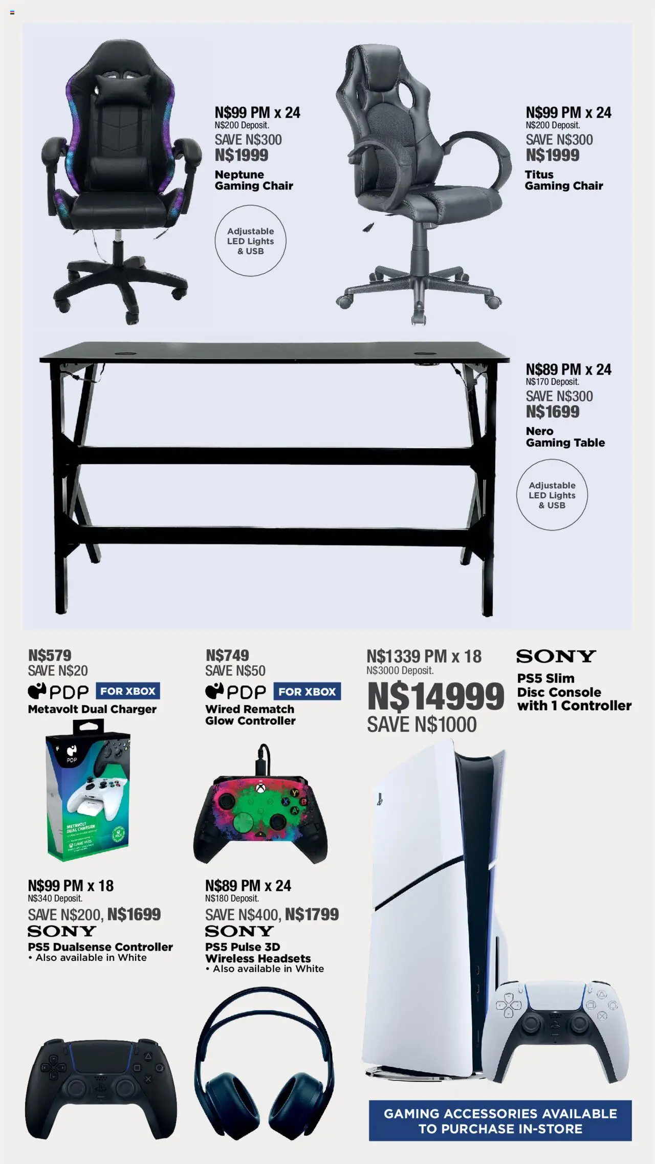 House and Home - Namibia Catalogue │ valid from 09.06.2025 | Page: 23 | Products: Xbox, USB, Chair, Charger
