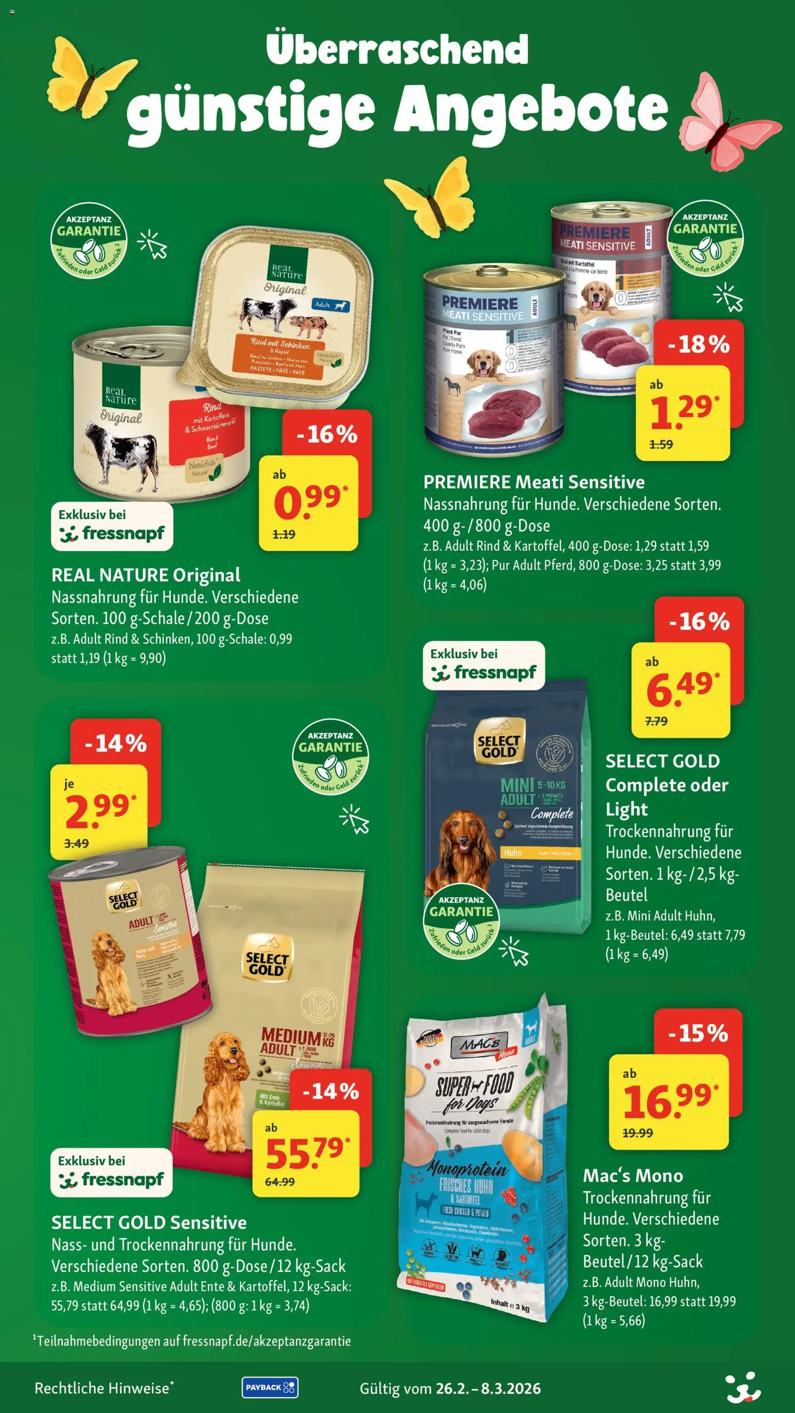 Fressnapf Prospekt – gültig ab 26.02.2026 | Seite: 14 | Produkte: Rapsöl, Kartoffeln, Schinken, Ente