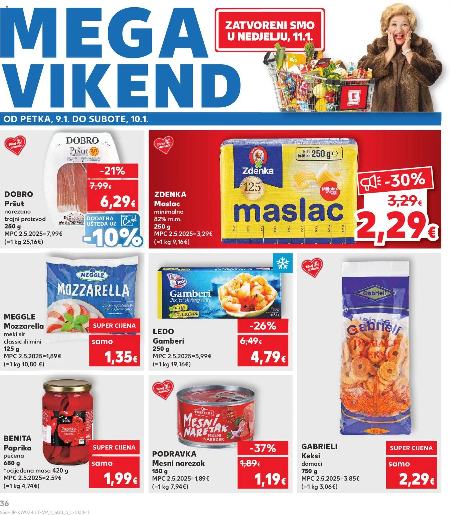Kaufland katalog | vrijedi od 07.01.2026 | Stranica: 36 | Proizvodi: Gamberi, Maslac, Narezak, Ledo