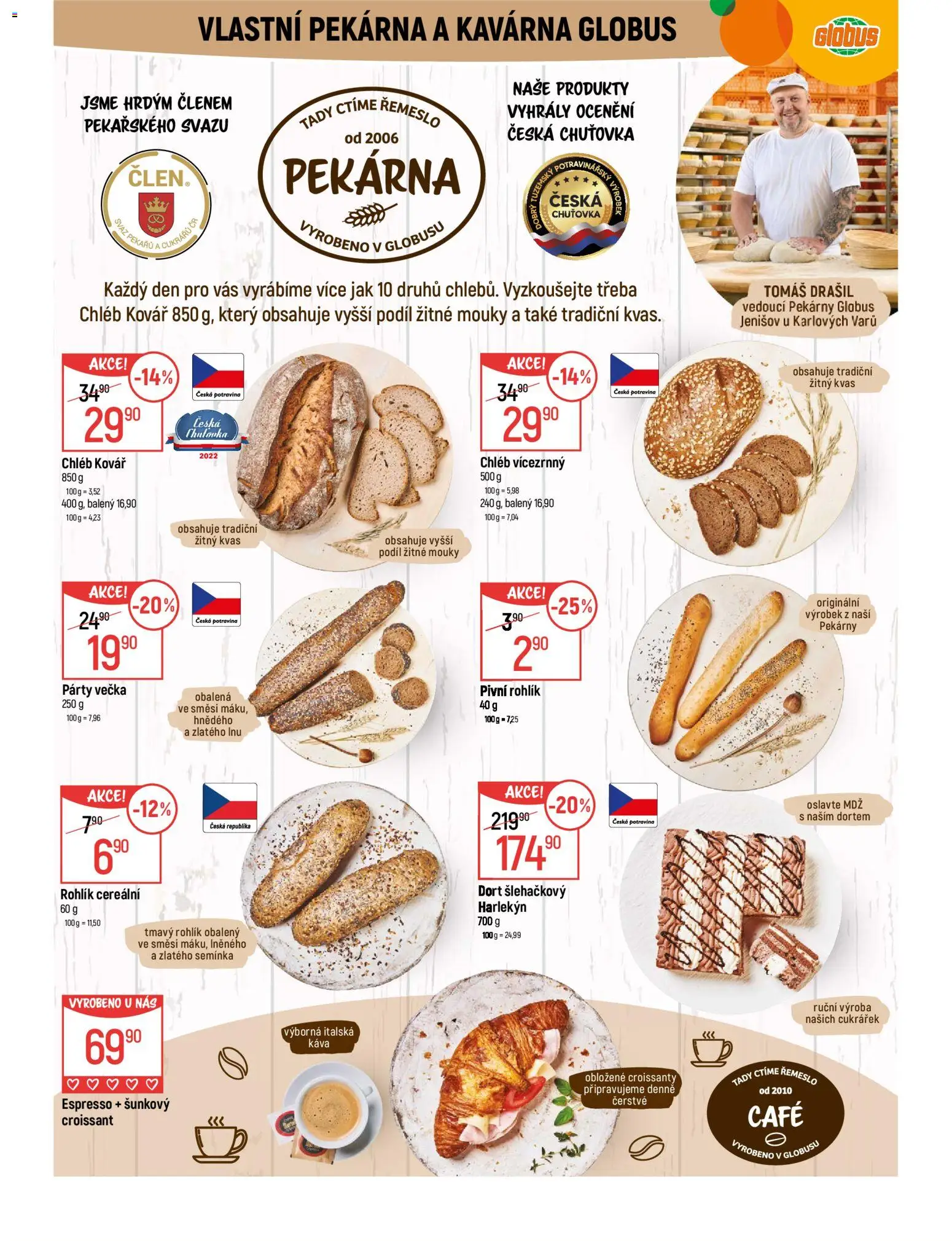 Globus leták - Karlovy Vary od 04.03.2026 | Strana: 6 | Produkty: Chléb, Rohlík, Croissant, Semínka