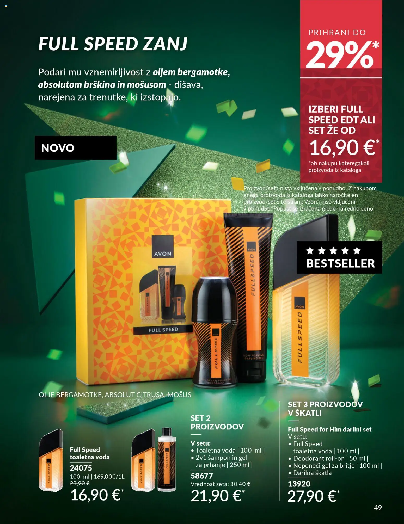 Novi Avon katalog ponudbe – veljaven od 01.10.2025 | Stran: 49 | Izdelki: Skatla, Sampon, Olje, Voda