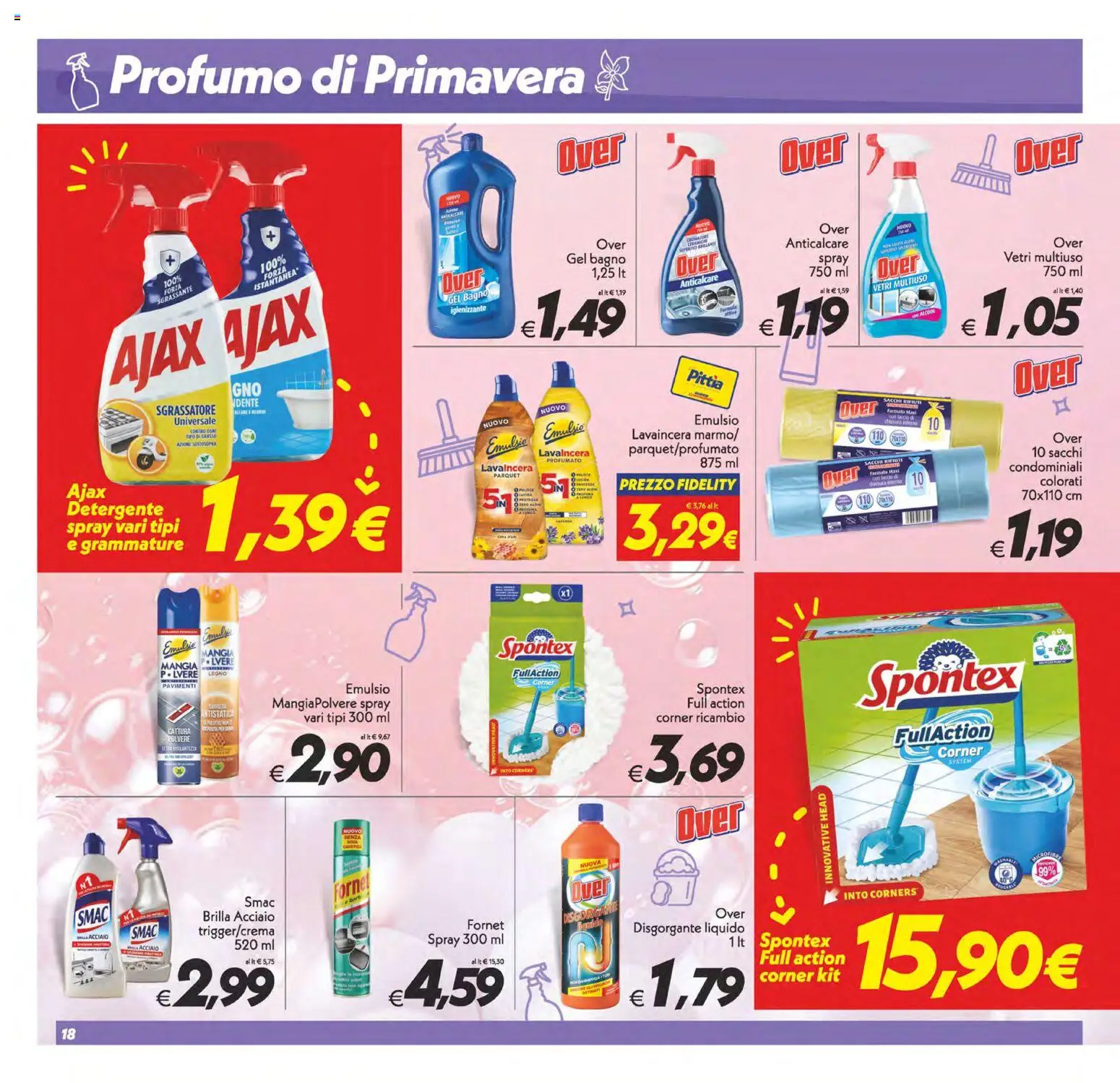 Volantino SuperConveniente del 06.03.2026 | Pagina: 18 | Prodotti: Detergente, Anticalcare, Sgrassatore, Bagno