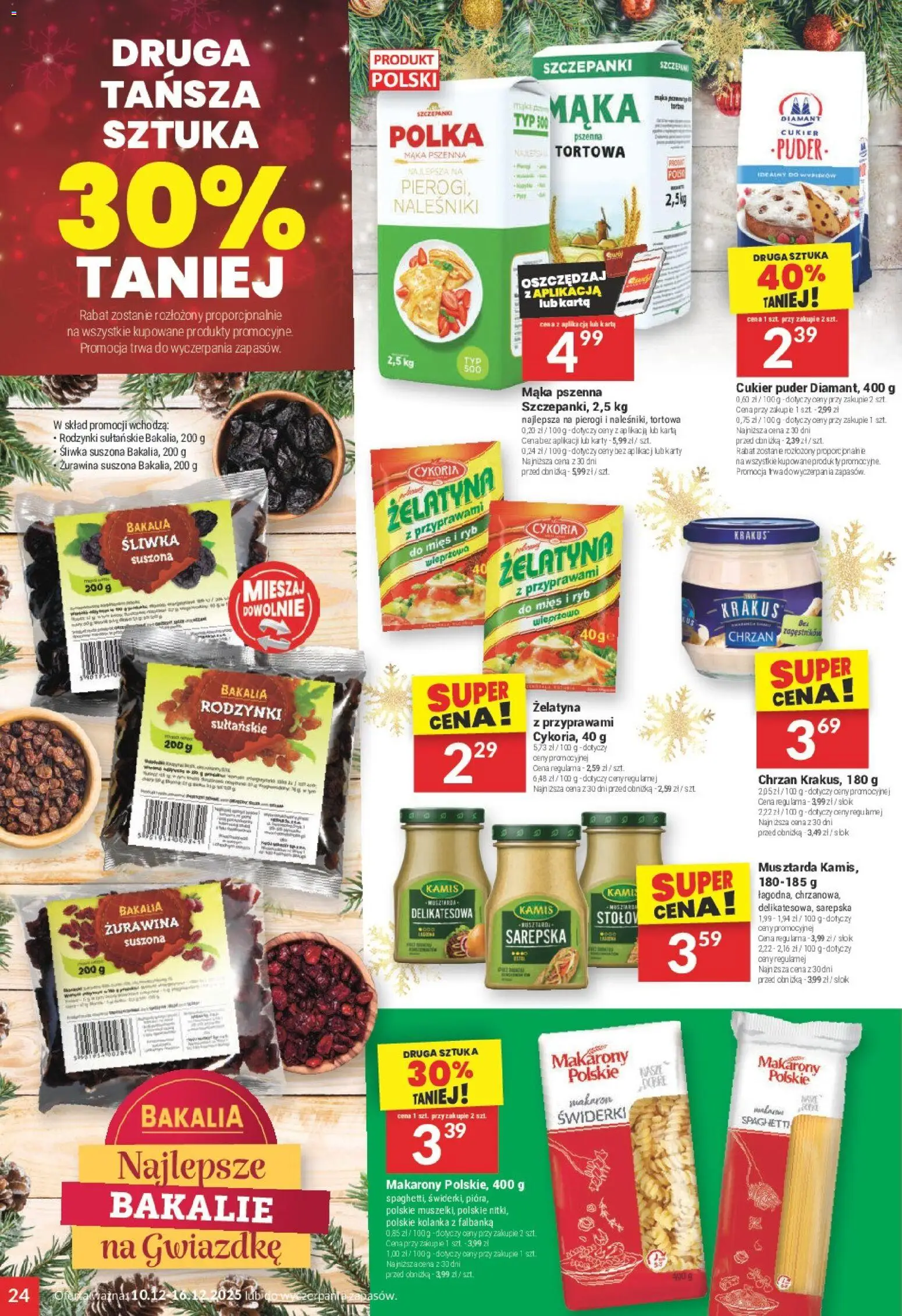 Twój Market Gazetka od 10.12.2025 | Strona: 24 | Produkty: Karta, Musztarda, Puder, Makarony