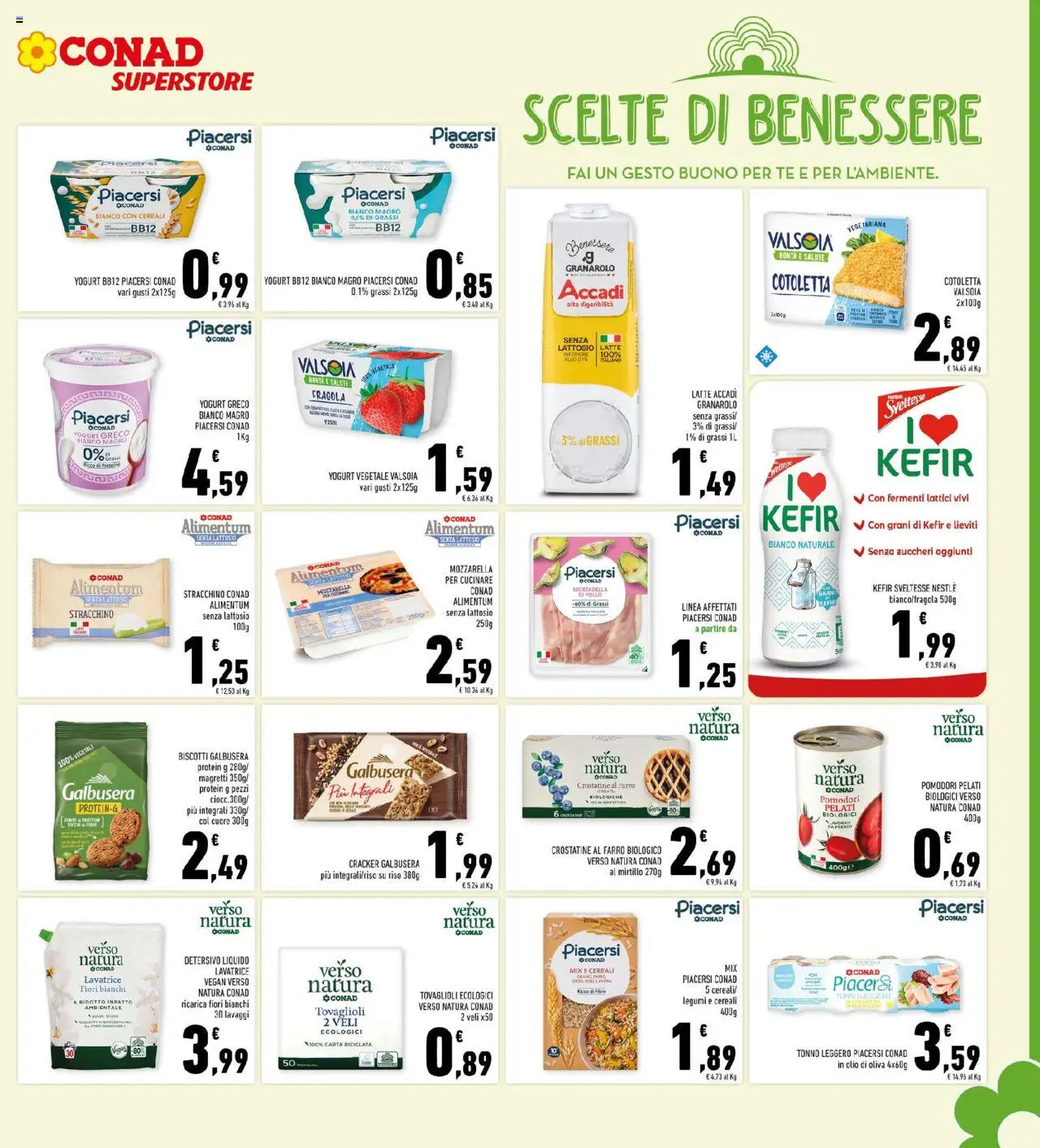 Volantino Conad del 22.10.2025 | Pagina: 13 | Prodotti: Yogurt, Latte, Crackers, Lavatrice