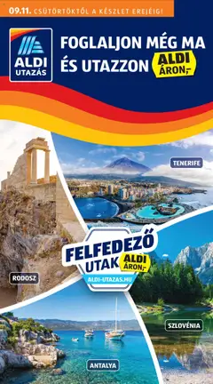 Aldi - Utazás katalógus - amely érvényes a következő dátumtól: 11.09.2025