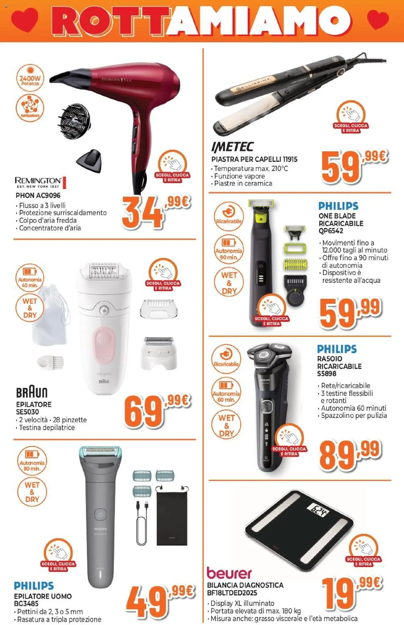 Volantino Expert del 12.02.2026 | Pagina: 12 | Prodotti: Rasoio, Spazzolino, Bilancia, Piastra per capelli