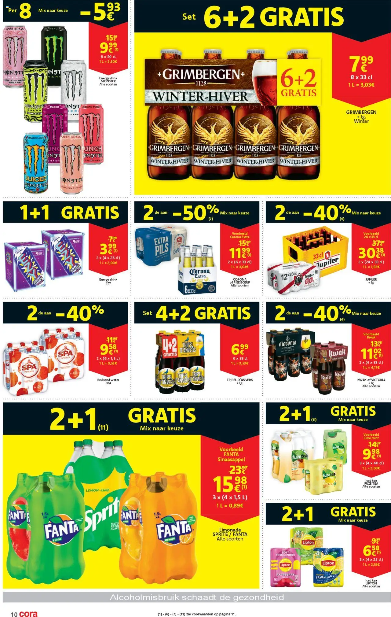 {H1} | Pagina: 10 | Producten: Fanta, Sprite, Monster, Mango