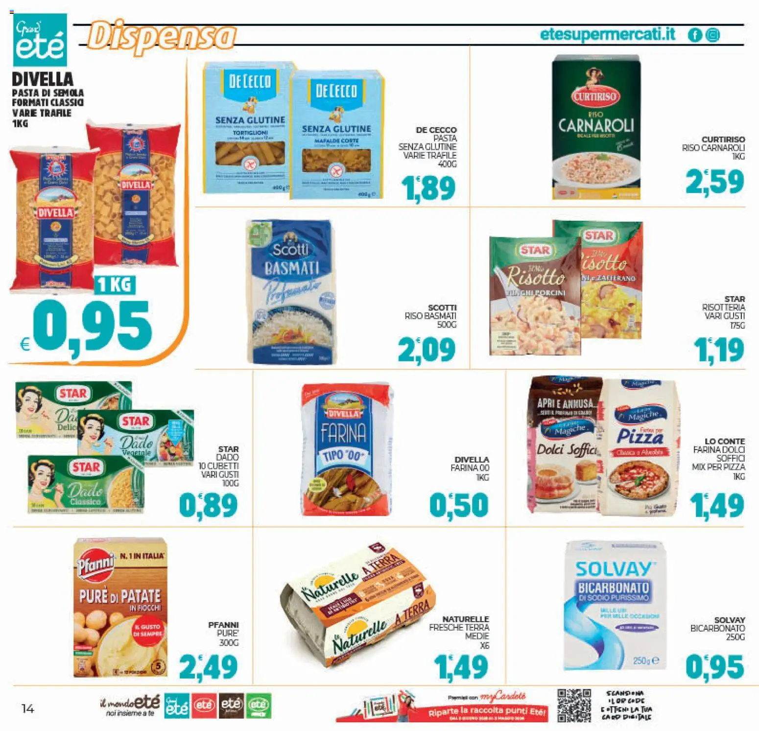 Volantino Eté del 27.12.2025 | Pagina: 14 | Prodotti: Riso Basmati, Riso Carnaroli, Pizza, Riso