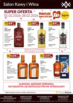 Pogląd oferty "Sużyw Gazetka - Salon kawy i wina" - ważna od 01.02.2026 | Strona: 1 | Produkty: Metaxa, Tequila, Jagermeister, Przyprawy