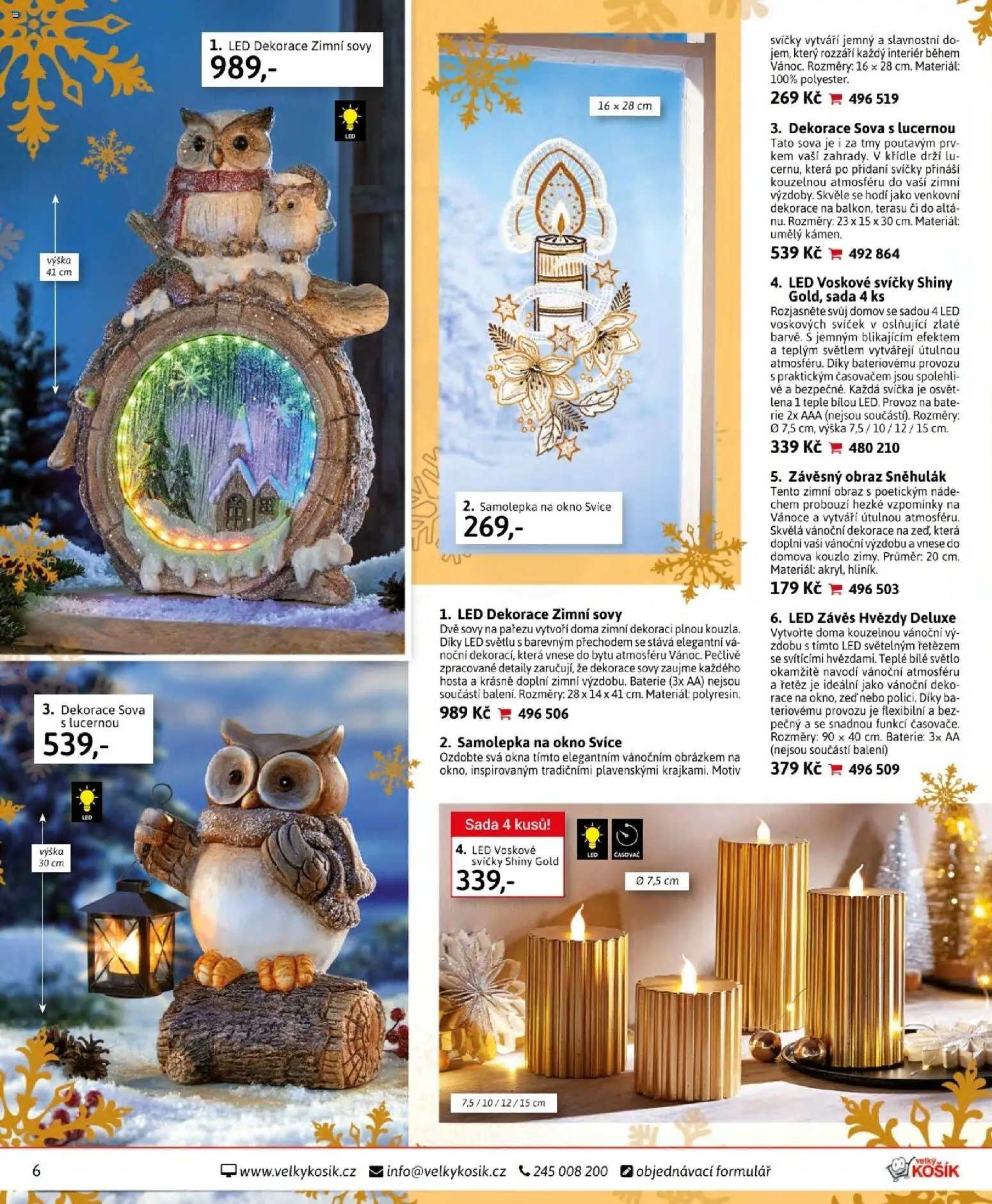 Velký Košík katalog listopad 2025 od 01.11.2025 | Strana: 6 | Produkty: Závěs, Sova, Časovač, Baterie