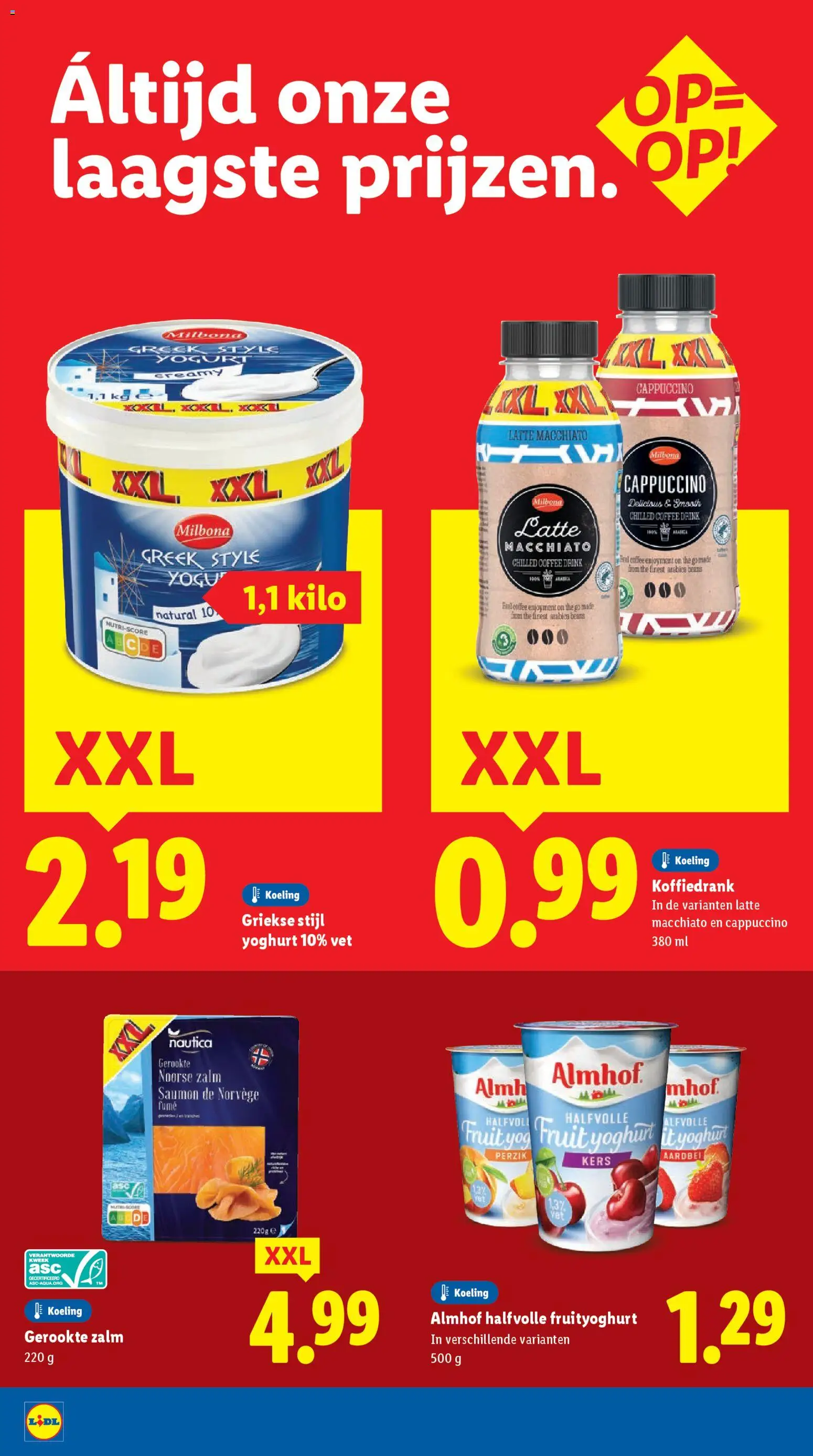 {H1} | Pagina: 14 | Producten: Yoghurt, Zalm, Fruit, Cappuccino