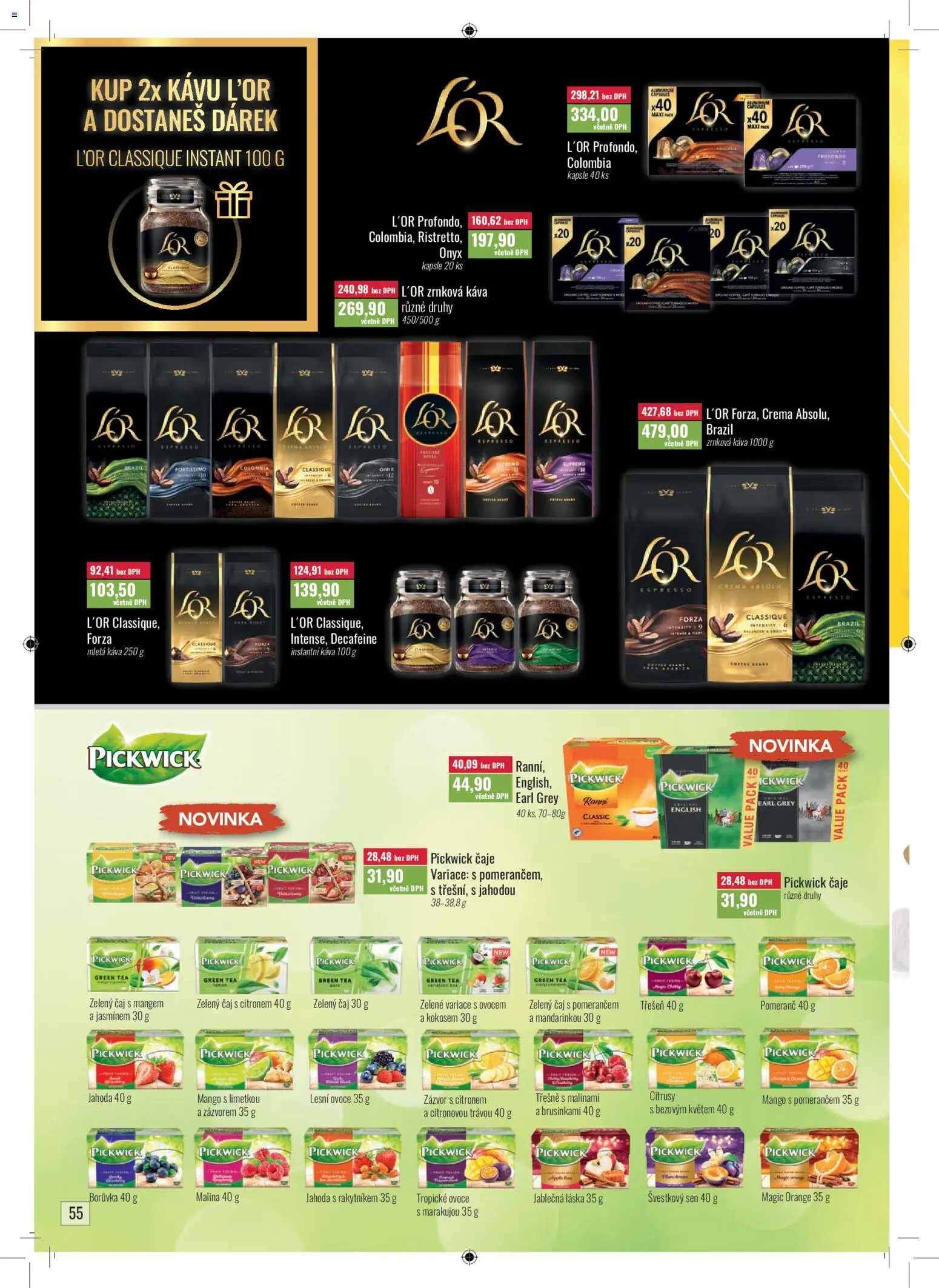 Ratio leták od 01.11.2025 | Strana: 56 | Produkty: Mango, Třešně, L'Or, Čaje