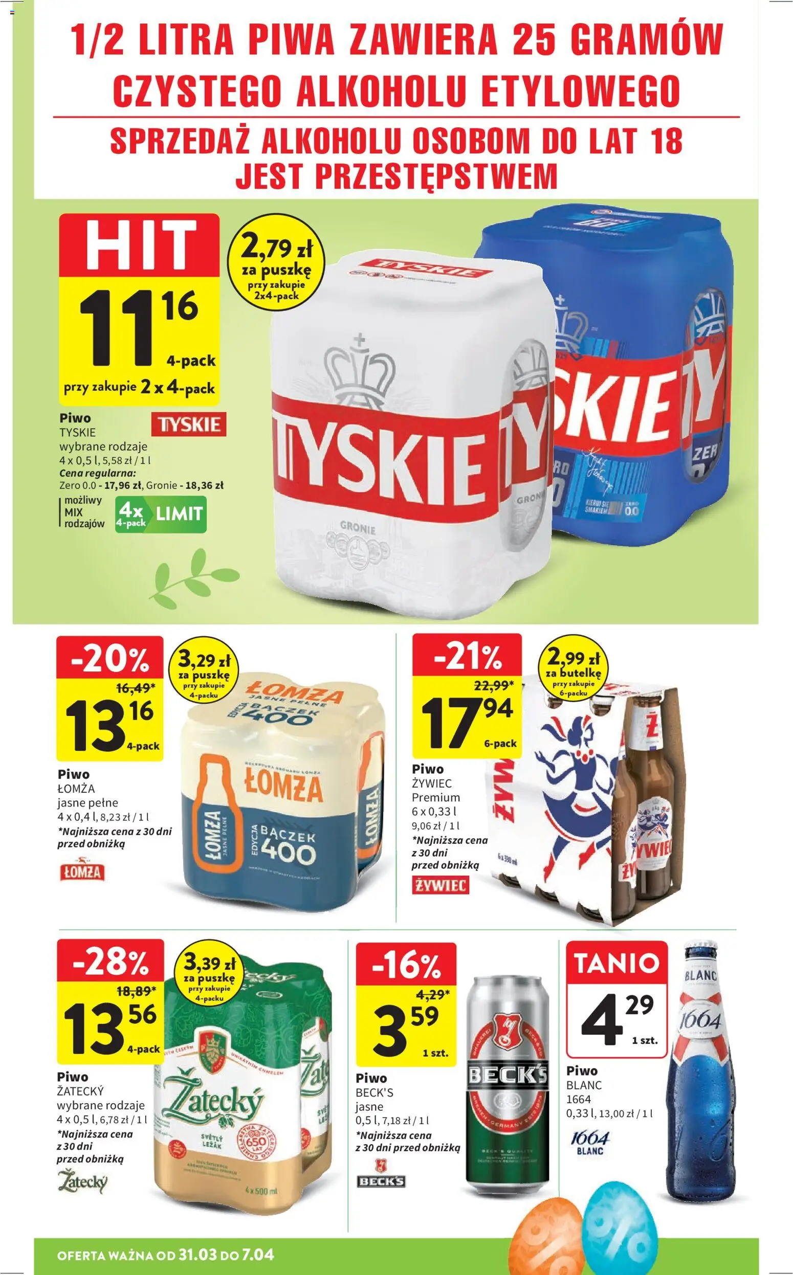 Intermarche gazetka od 31.03.2026 | Strona: 40 | Produkty: Tyskie, Piwo