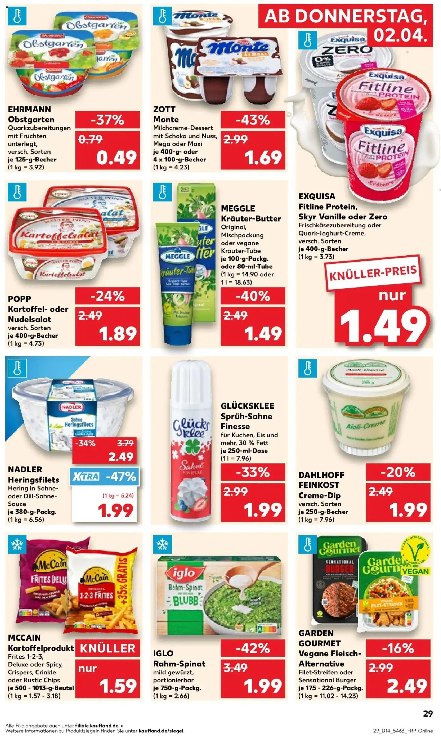 Kaufland Prospekt Hamburg	 – gültig ab 30.03.2026 | Seite: 43 | Produkte: Skyr, Exquisa, Fleisch, Eis