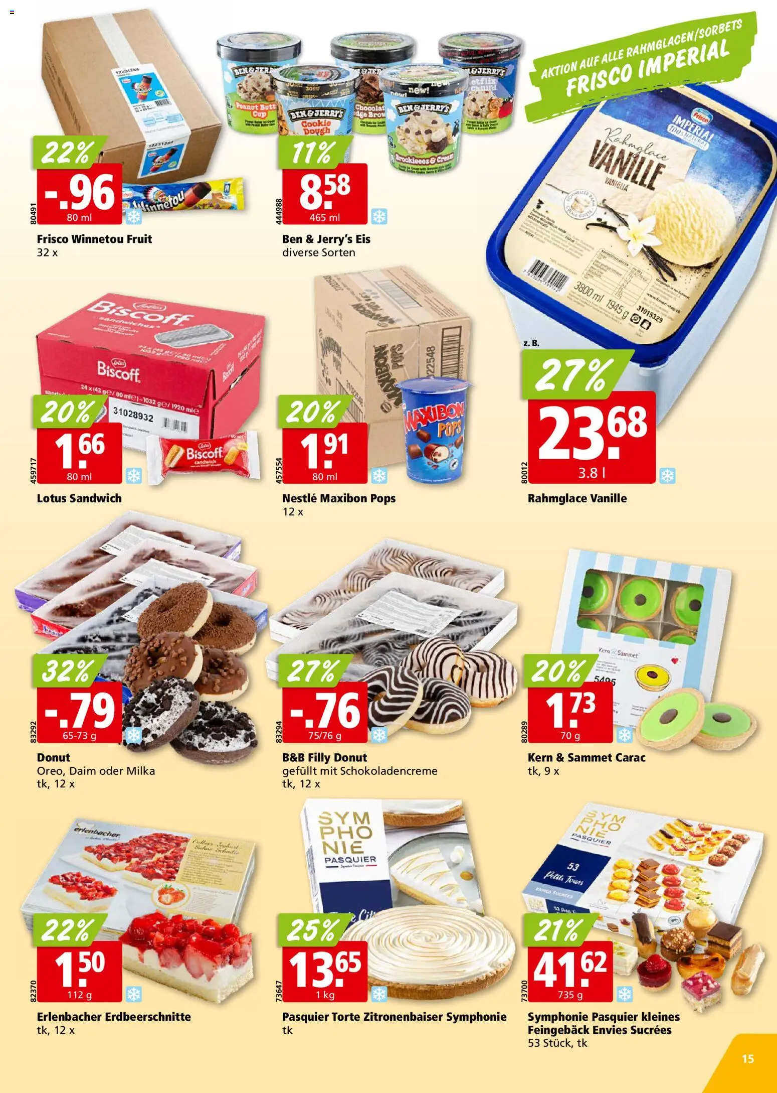 Aligro aktionen Chavannes, Matran, Genf, Sitten – gültig ab 27.05.2026 | Seite: 15 | Produkte: Eis