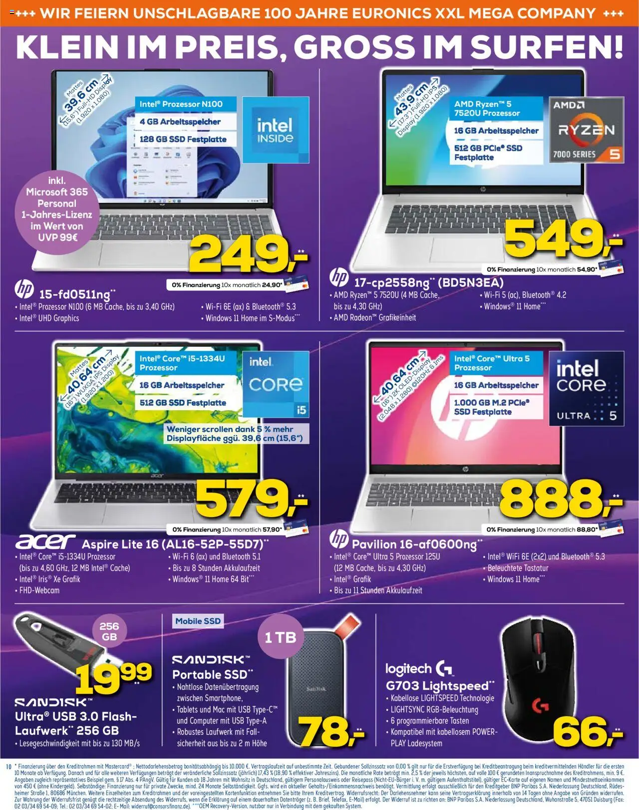 Euronics  Unsere aktuelle Werbung! - gültig ab dem 27.08.2025 | Seite: 10 | Produkte: HP, USB, Computer, Tastatur