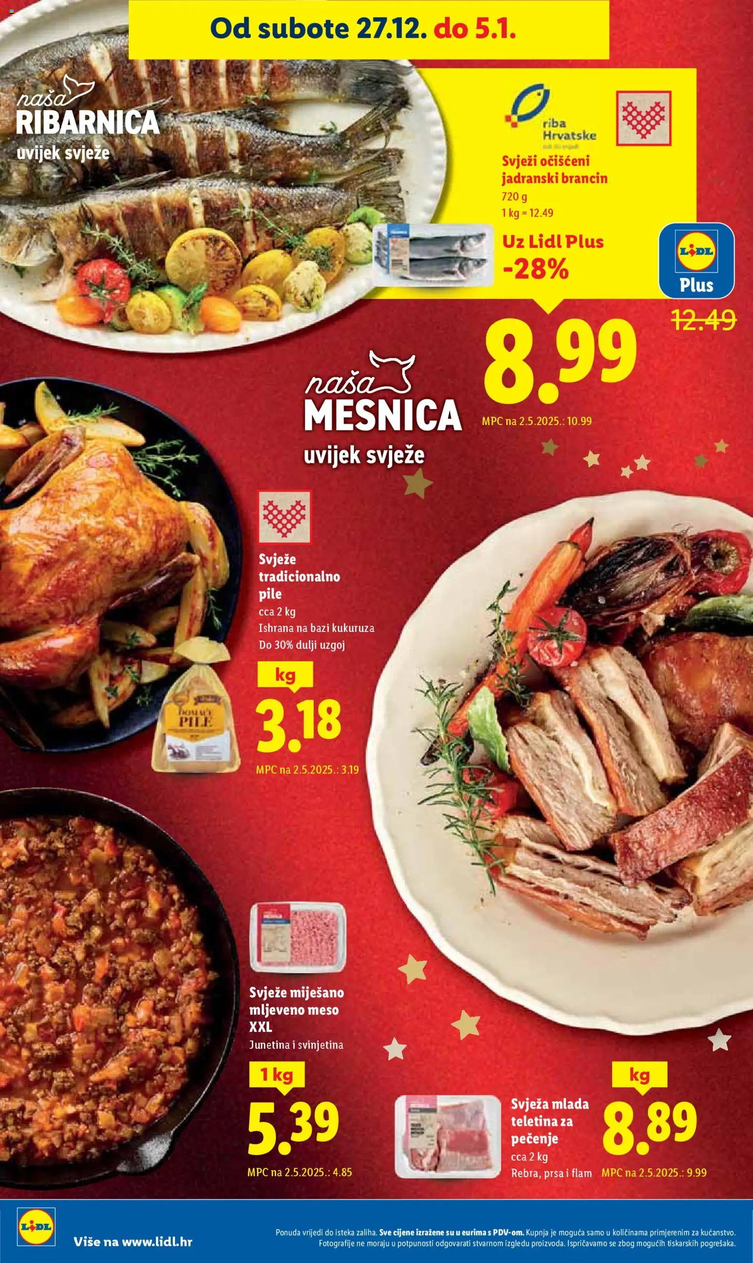 Lidl katalog | vrijedi od 27.12.2025 | Stranica: 22 | Proizvodi: Meso, Svinjetina, Mljeveno meso, Brancin